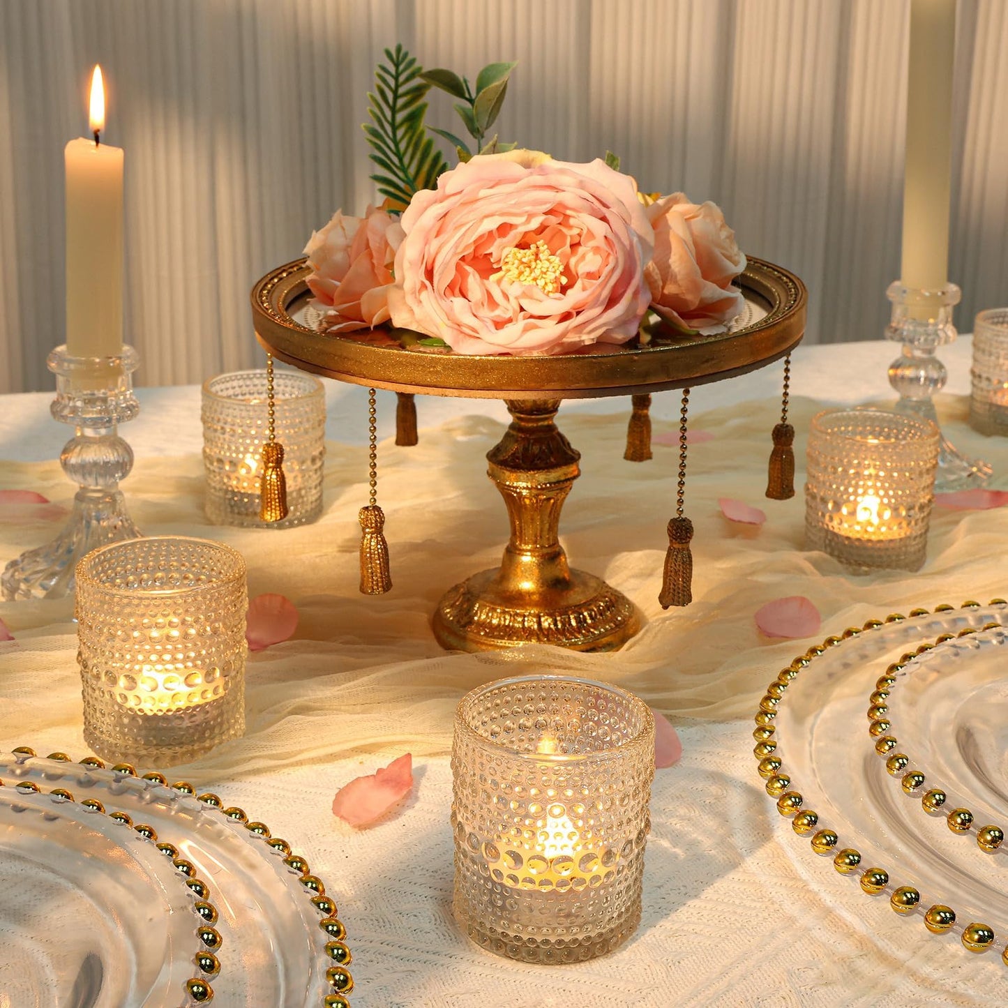 SUPMIND 24 Pcs Votive Candle Holders, Glass Holders Bulk for Table Centerpiece, Tea Lights Candle Holders for Wedding Shower, Party and Home Decor Clear