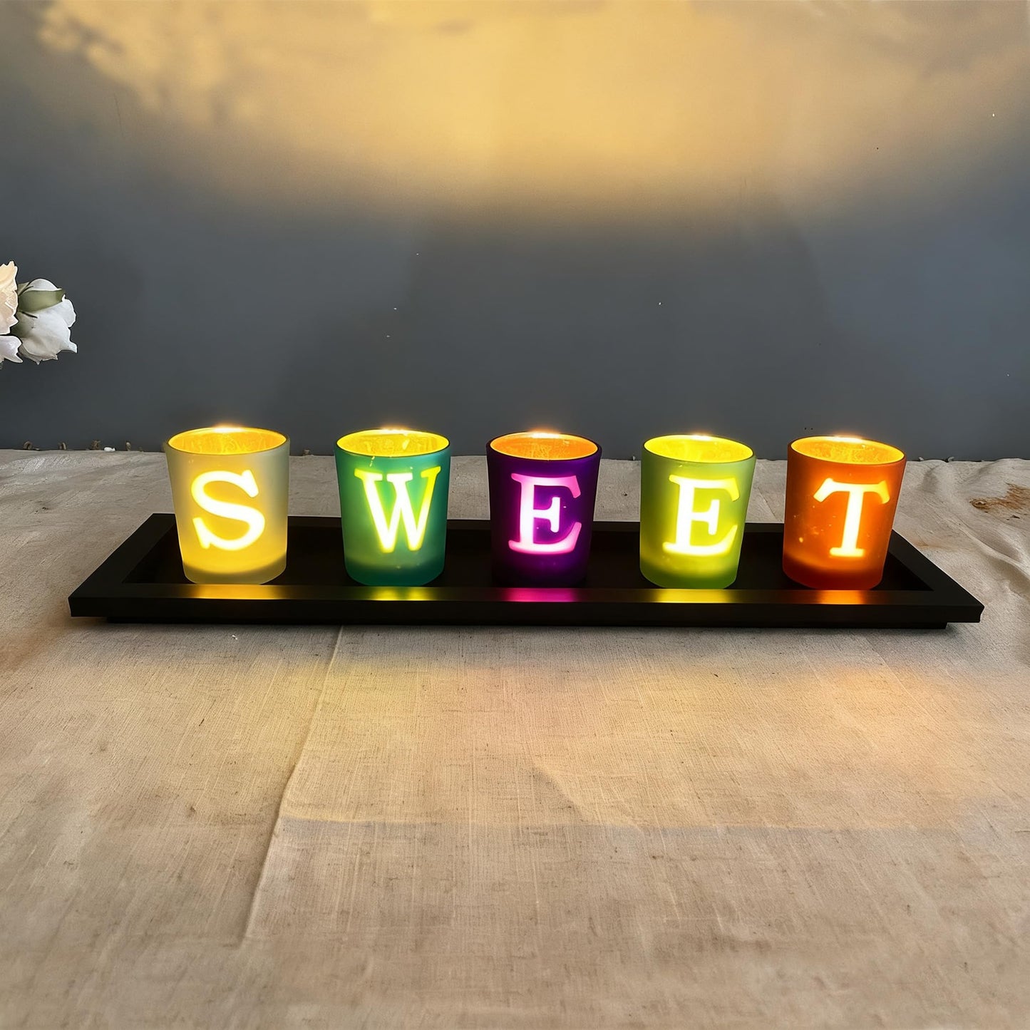 Glass Candle Holders Set for Wedding Party Romantic Dinner Table Centerpieces Home Festival Windowsill Bridal Shower Decor