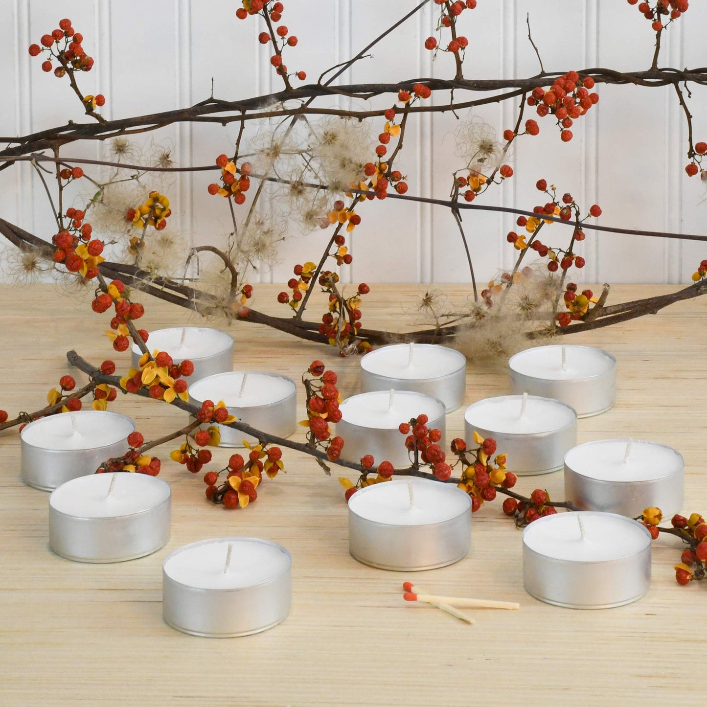 LumaBase Extra Large Tea Light Candles - Set of 24