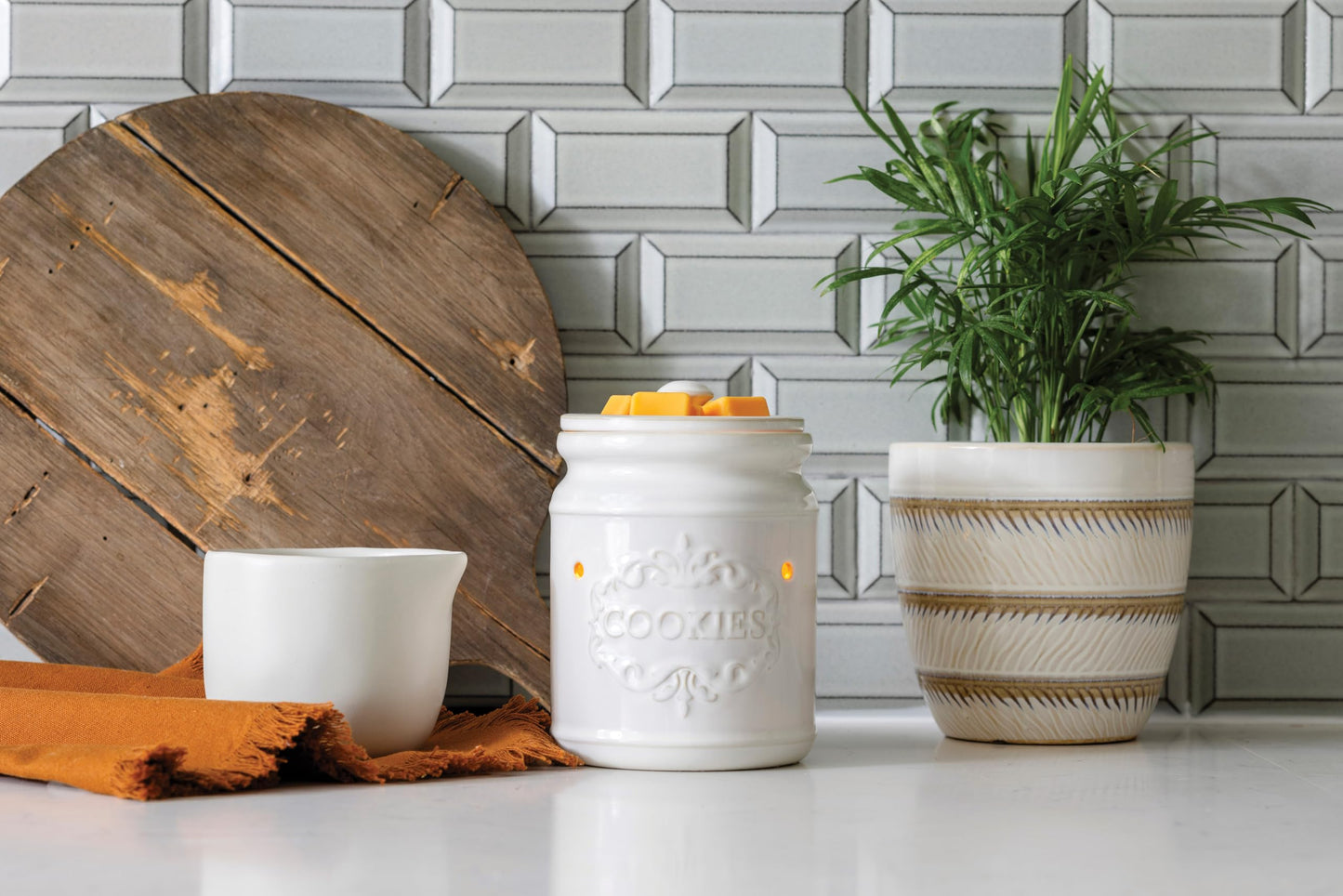 Candle Warmers ETC. Illumination Fragrance Warmer- Light-Up Warmer for Warming Scented Candle Wax Melts and Tarts or to Freshen Room, Cookie Jar