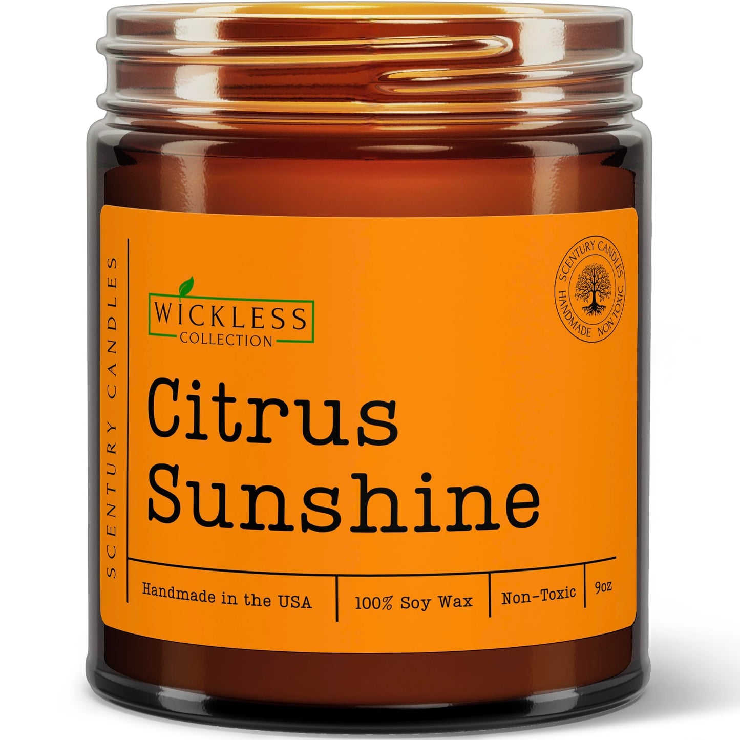 Wickless Citrus Scented Candles for Candle Warmer Lamp, Many Scents to Choose, 100% Non-Toxic Soy Wax, Candle Melts for Warming Plate, Handmade in The USA (Citrus Sunshine)