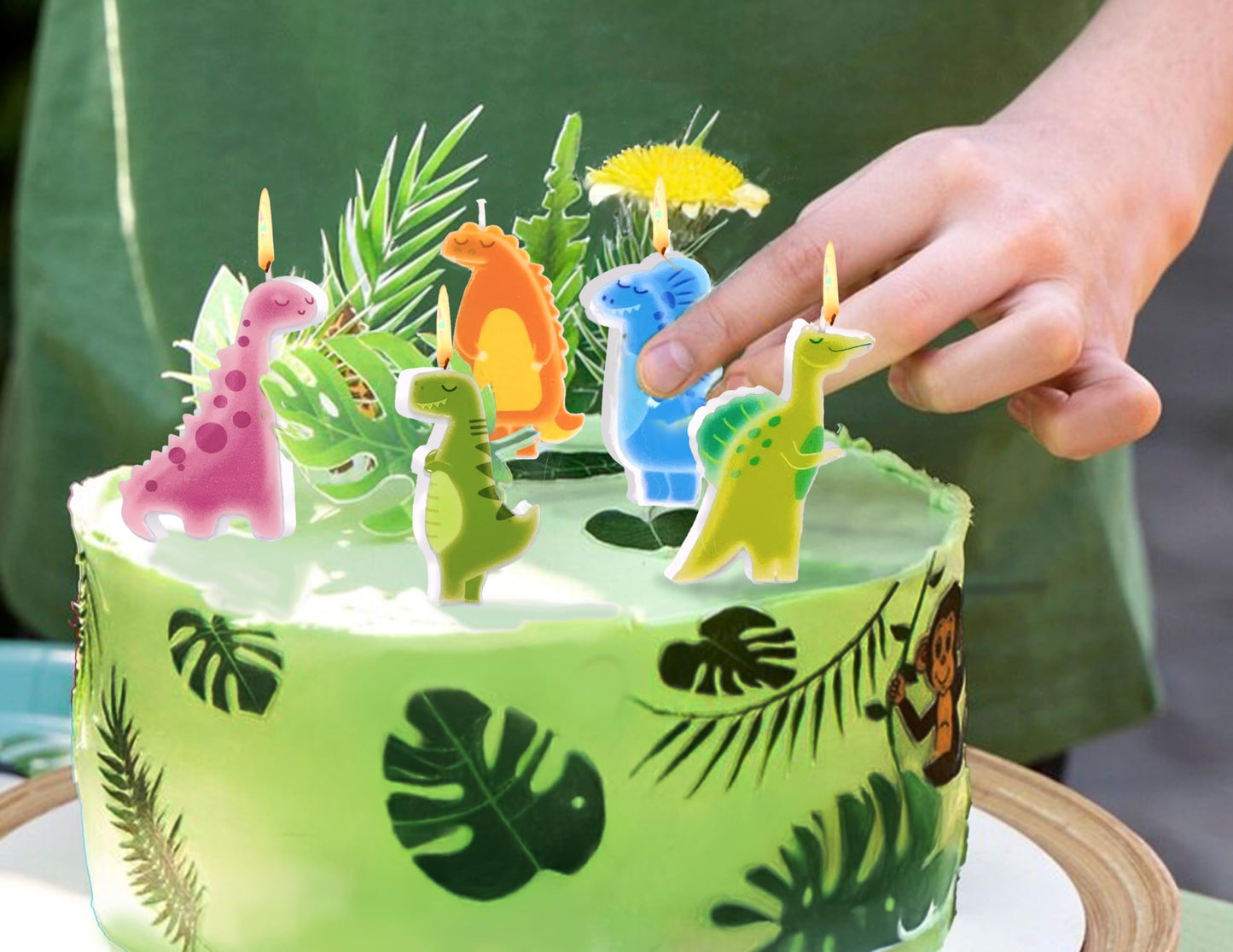 Streamline Imagined Decorative Birthday Candles - Dinosaur (5 Candle Pack)