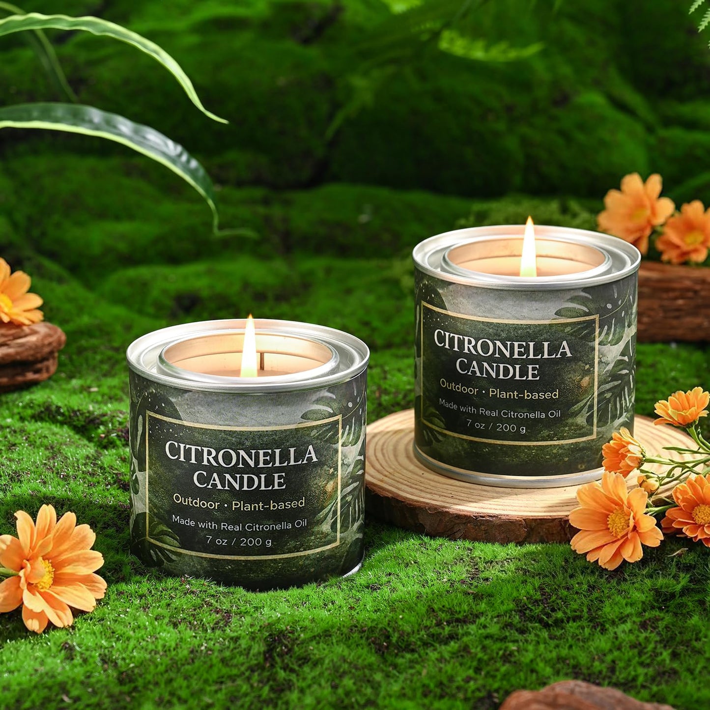 Citronella Candles Outdoor 6 Pack,42 Oz 300 Hours Long Lasting Burn Citronella Candles,Citronellas Candle Set with Fresh Citronellas Oil and Natural Soy Wax for Camping,Garden,Patio,Yard,Balcony