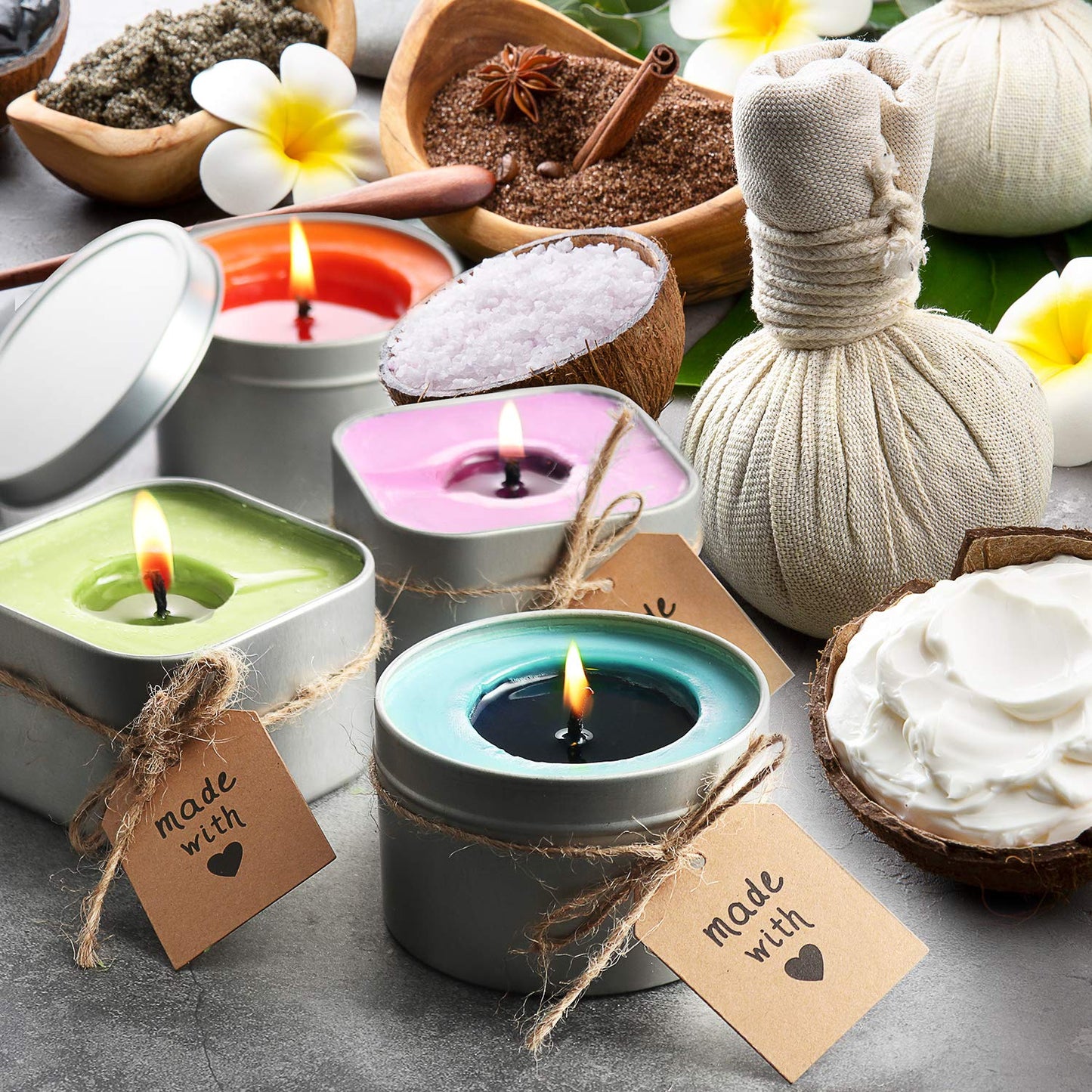 Etienne Alair Organic Soy Candle Making Kit for Adults, DIY Crafts, Complete Candle Making Supplies Include Natural Soy Wax, Tins, Scents, Dyes, Wicks & More – Gift Idea, Perfect Home Decor – 2 Lbs