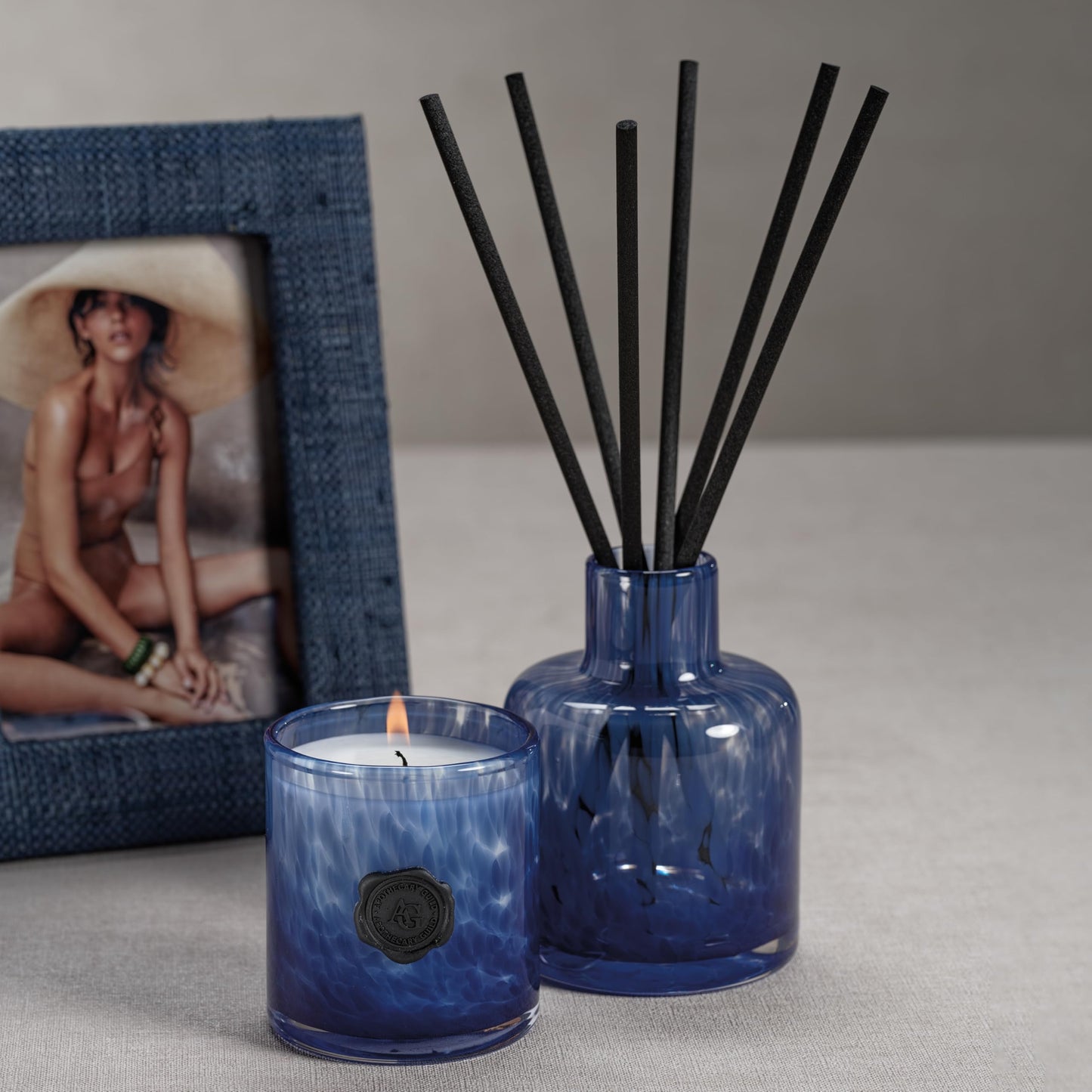 Zodax Apothecary Guild Scented Opal Glass Jar Candle in Gift Box - 4 oz - Sea Salt Coastal Mist