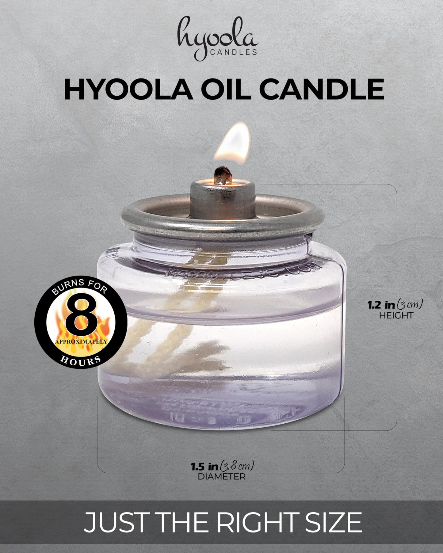 Hyoola Liquid Candles - 8 Hour Disposable Paraffin Tea Lights - 24 Pack for Restaurant Tables & Emergency Use