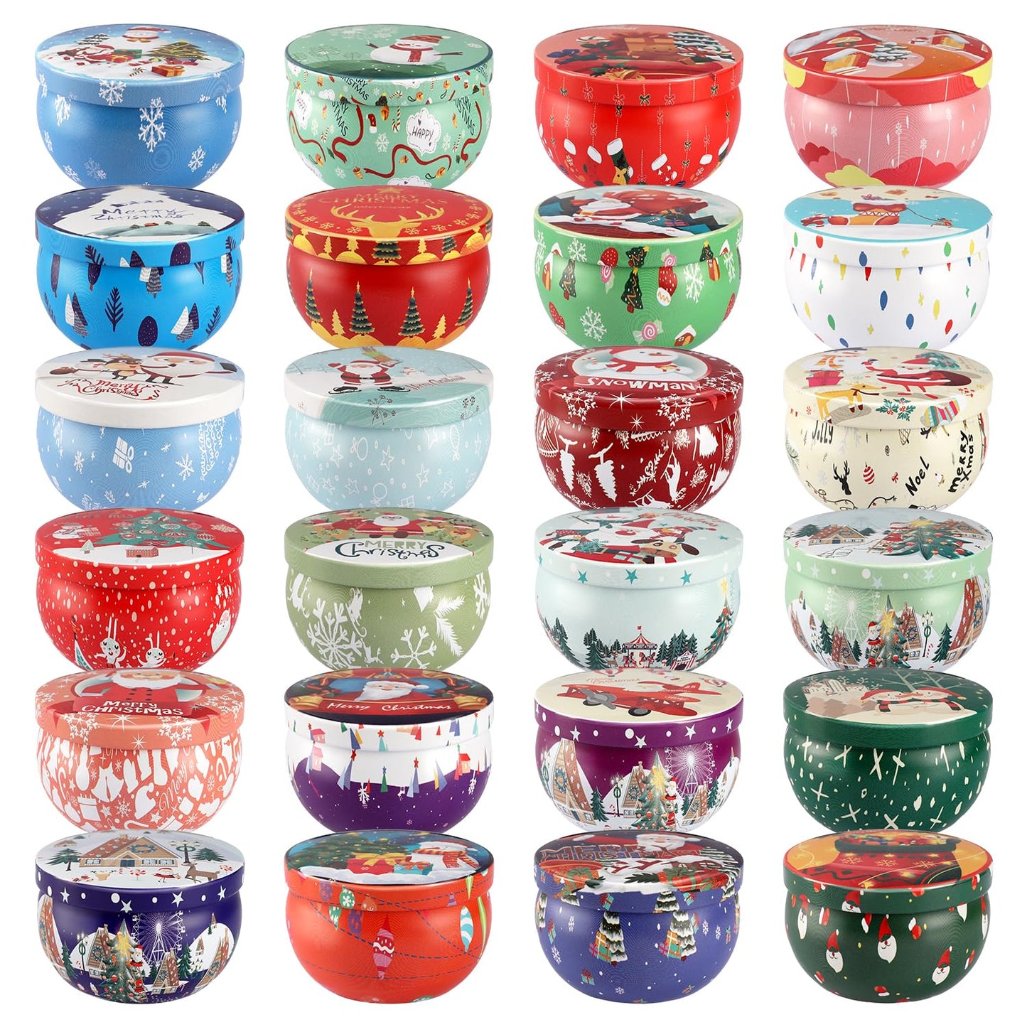 24 Pack Christmas Advent Scented Candles Gift - Aromatherapy Candle, 2.5oz Natural Soy Wax with Long Lasting Burn Time, Perfect for Christmas Countdown, Thanksgiving Gifts for Women & Home Decor