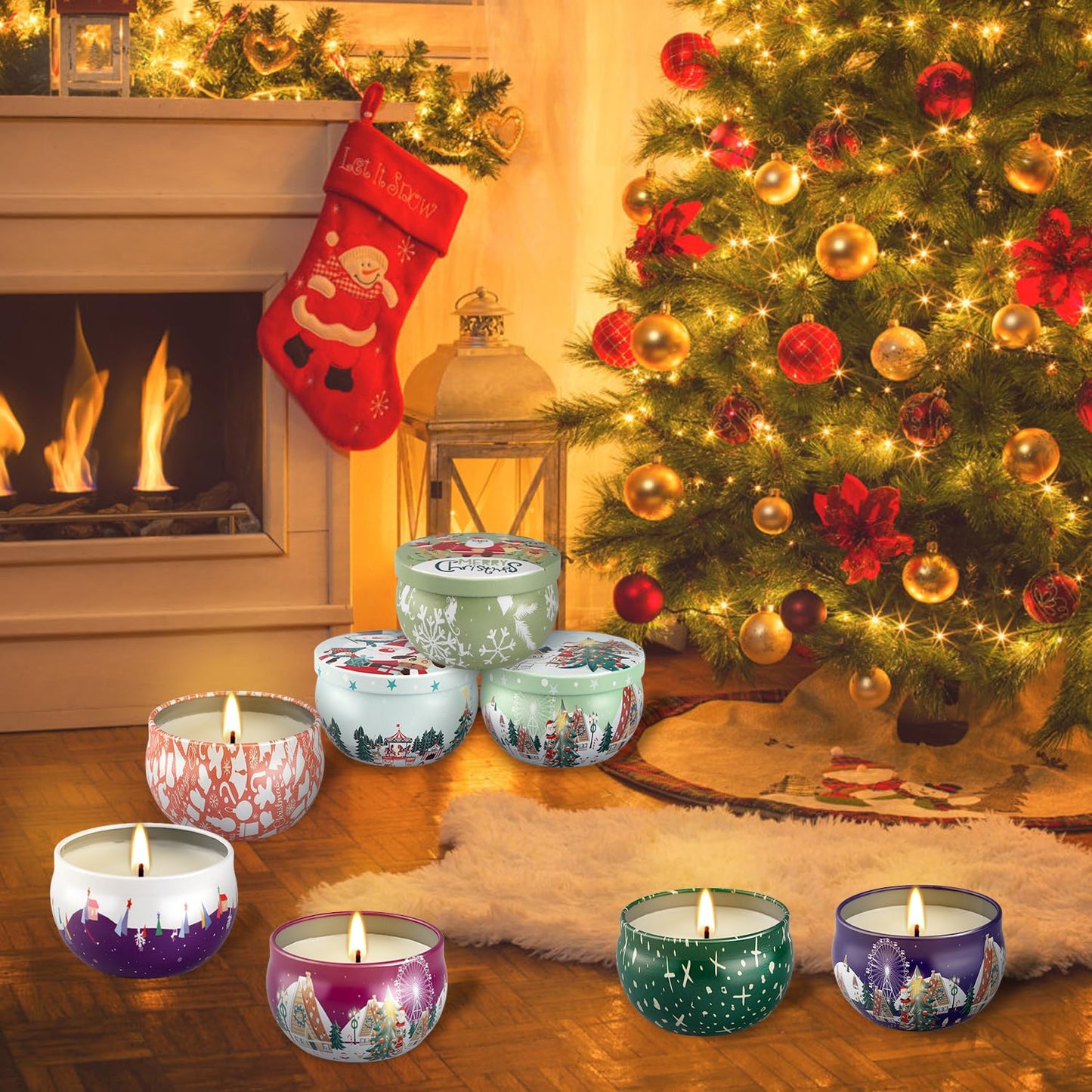 24 Pack Christmas Advent Scented Candles Gift - Aromatherapy Candle, 2.5oz Natural Soy Wax with Long Lasting Burn Time, Perfect for Christmas Countdown, Thanksgiving Gifts for Women & Home Decor
