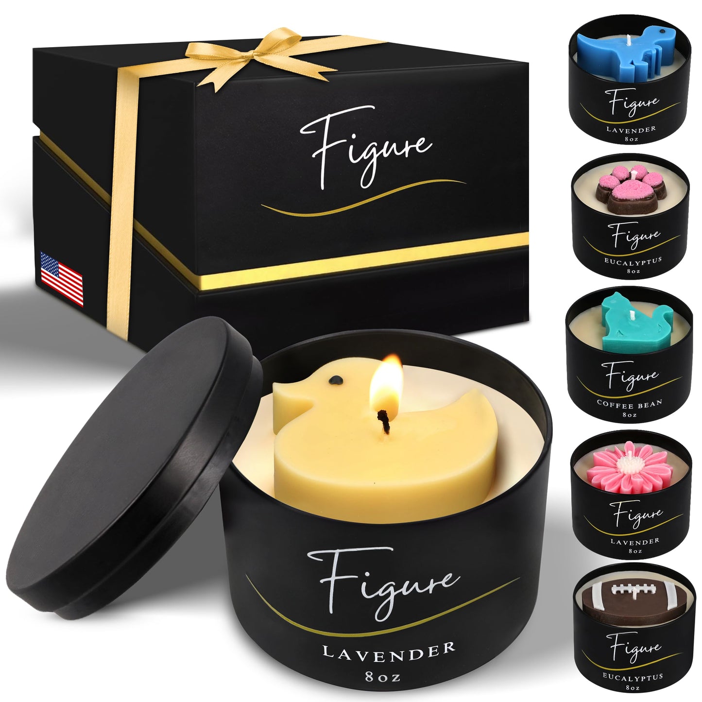 Duck Shaped Candle – Natural Soy & Beeswax Blend, Lavender Essential Oil | Handcrafted Duck Candle for Jeep Duck Lovers, Animal Fans, or Kids | Clean Burn, Gift Box, Made in USA
