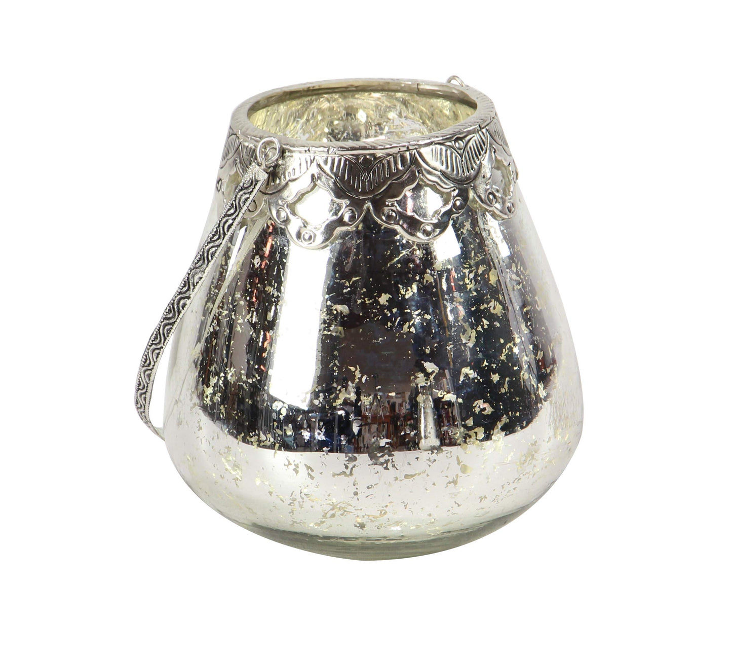 Deco 79 Glass Solid Candle Holder, Set of 3 5", 7", 9"H, Silver