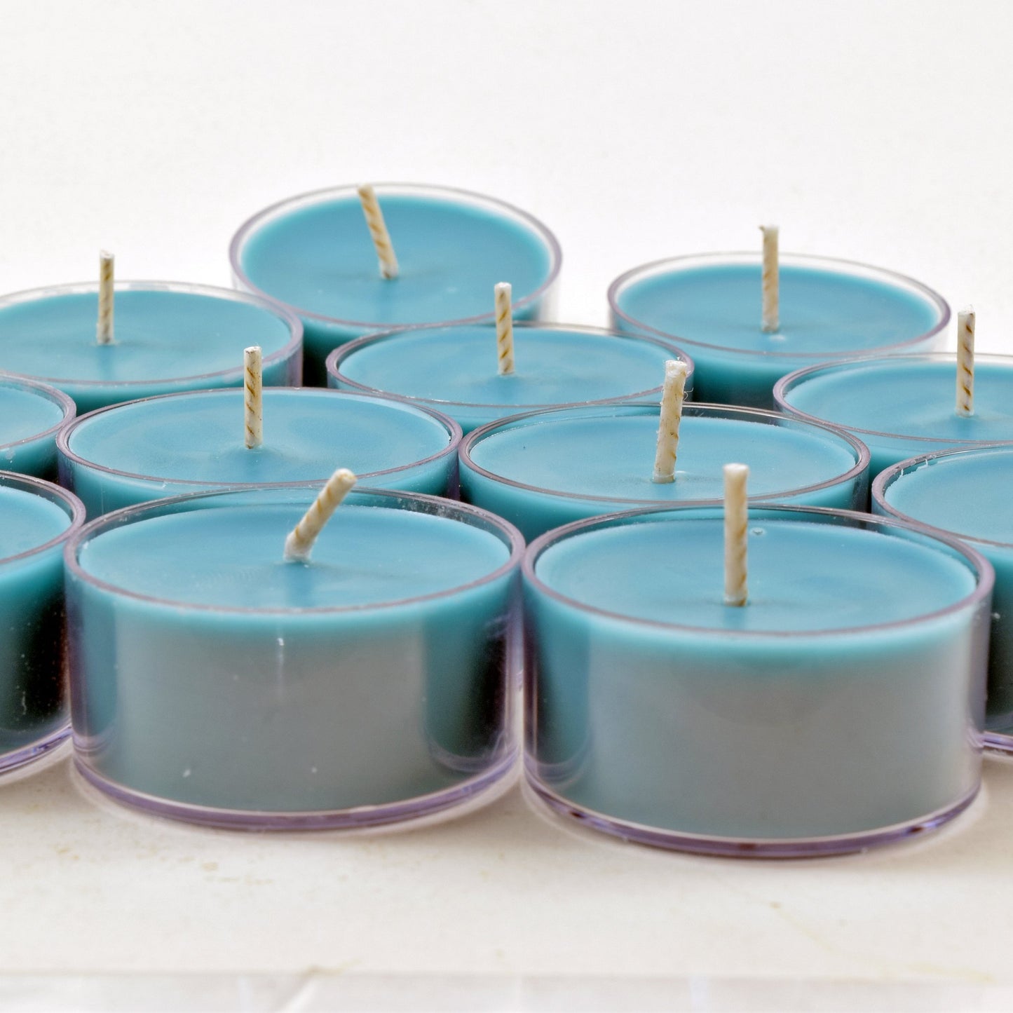 Rain Water Scented - Soy Tealight Candles, 12 Pack - Highly Scented - Handmade in The USA - Candeo Candle - Summer Scents