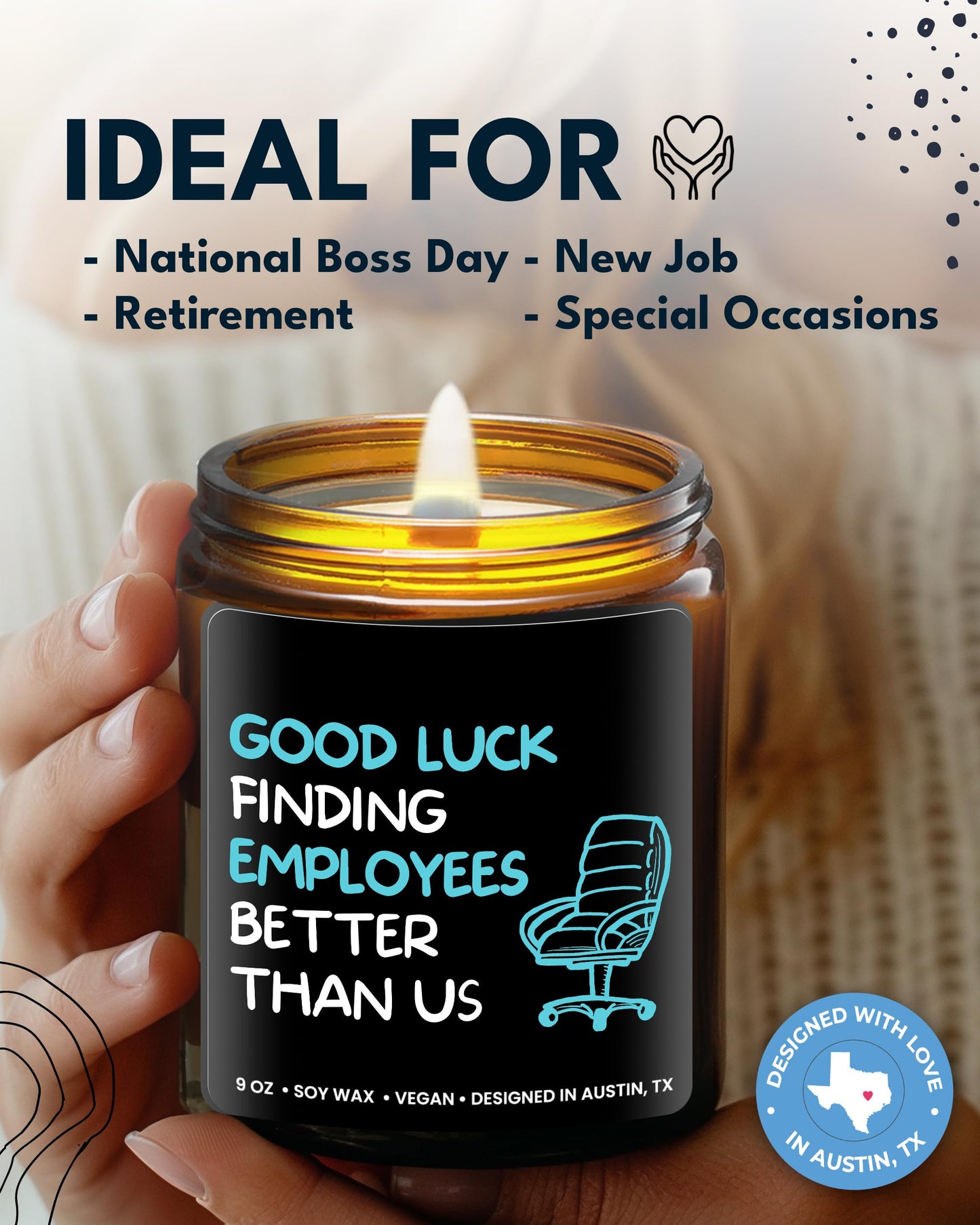 Funny Boss Men Candle, Boss Gifts for Men, Best Supervisor Presents, National Bosses Day Presents, Unique Gift for Manager, Ideal Birthday Present, Christmas, Gift-Ready
