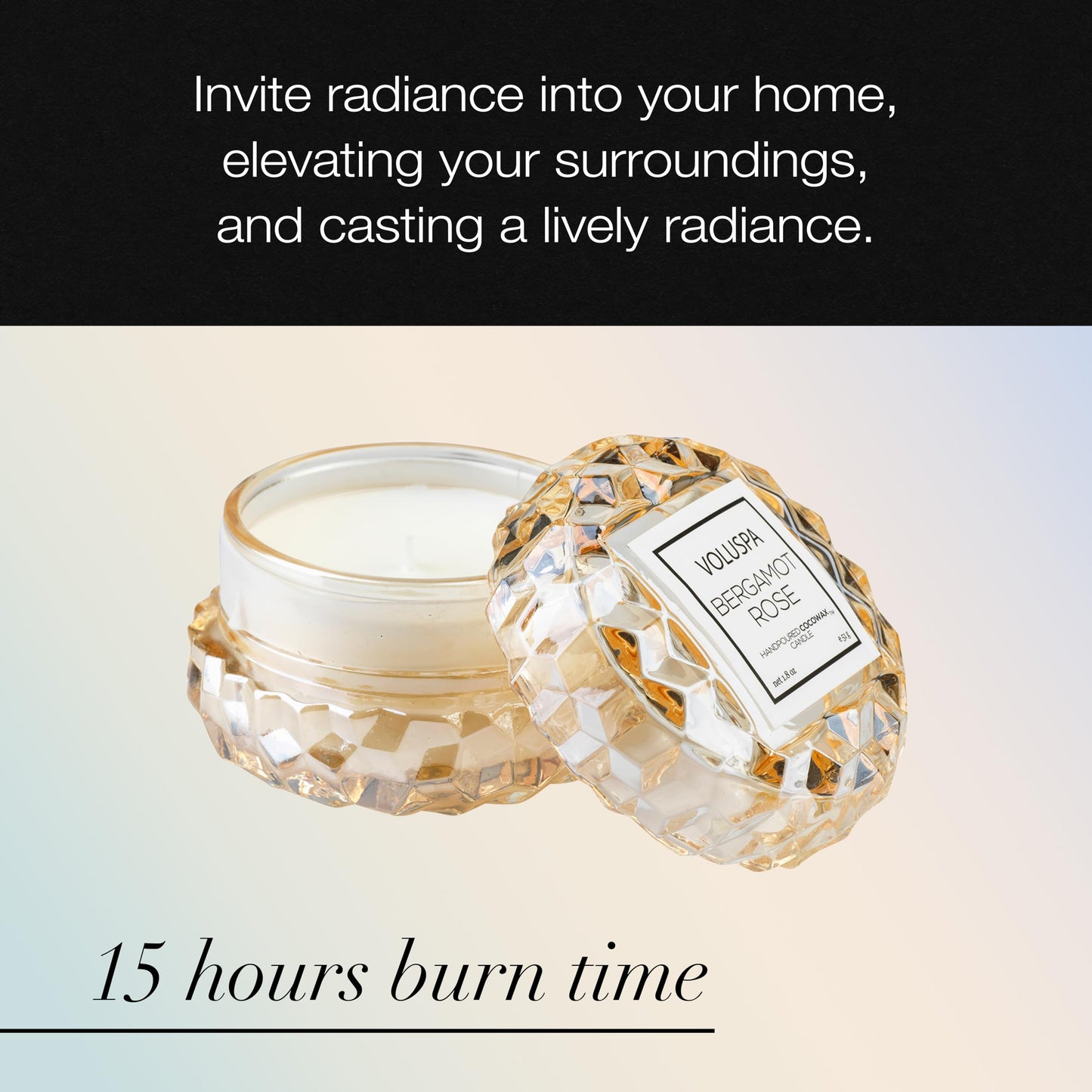 Voluspa Bergamot Rose, Macaron Candle, 1.8 oz, 15 Hour Burn Time, Coconut Wax for Clean Burning, Handcrafted in The USA
