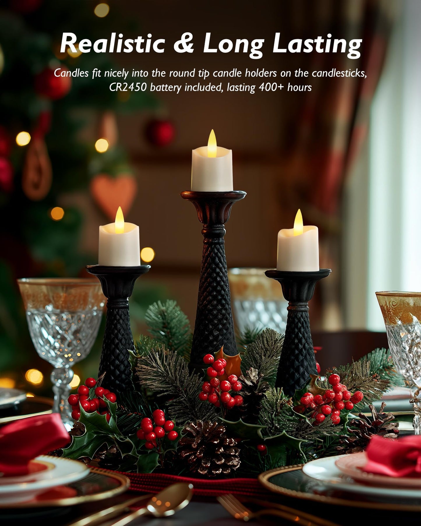 Homemory 12Pack 400+ Hour Remote Control Candles, 2/4/6/8H Timer LED Votive Candles, Battery Operated Tea Lights in Warm White for Outdoor, Table, Wedding, Christmas (White, Batteries Included)