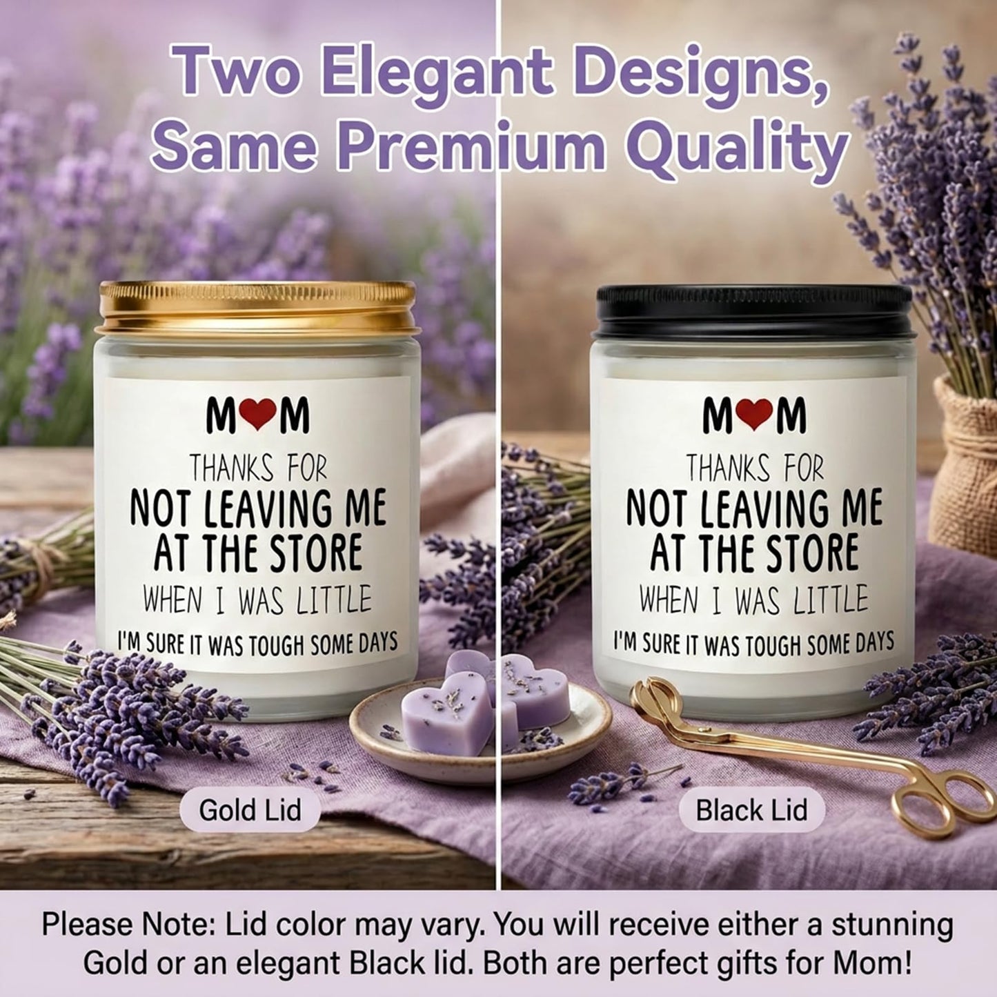 Haukea Gifts for Mom from Daughter Son Mom Birthday Gifts Mothers Birthday Gift for Stepmother Adoptive Mother Mother’s Day - Lavender Scented Candle 9 oz (Moms 2)