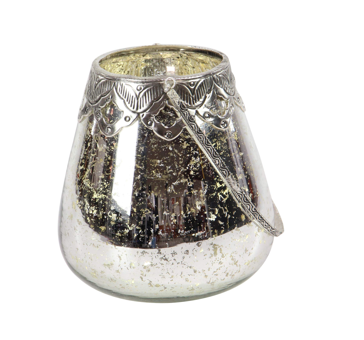 Deco 79 Glass Solid Candle Holder, Set of 3 5", 7", 9"H, Silver