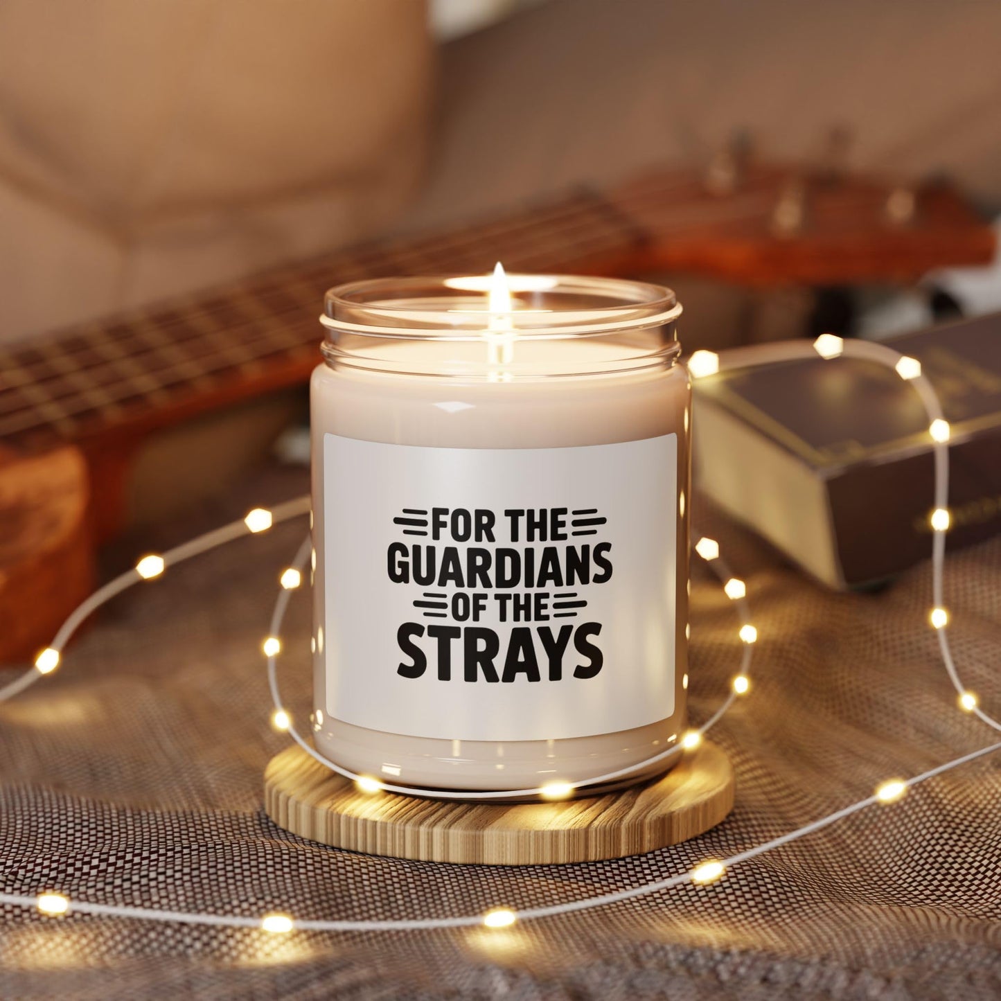 for The Guardians of The Strays Scented Soy Candle, 9oz Glass Jar, Natural Aromas for Animal Lovers, Gift Idea