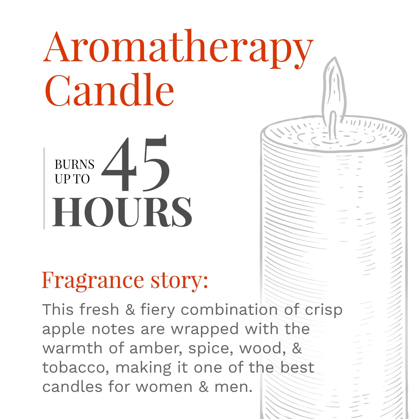 Candle-lite Premium Apple Amber Scent, 14 oz. 3-Wick Aromatherapy Candle with up to 45 Hours of Burn Time, Red