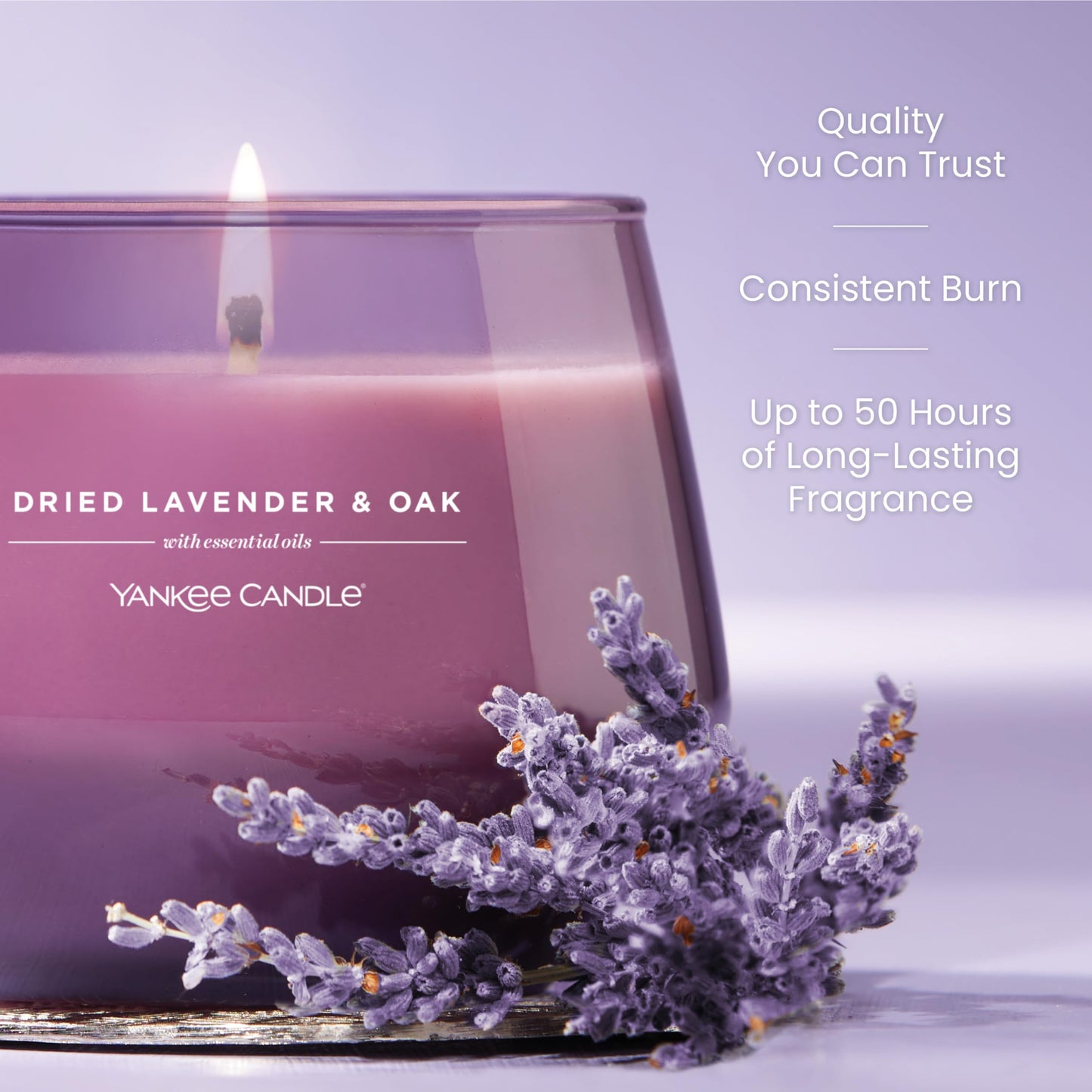 Yankee Candle Studio Medium Candle, Dried Lavender & Oak, 10 oz, 4-Pack