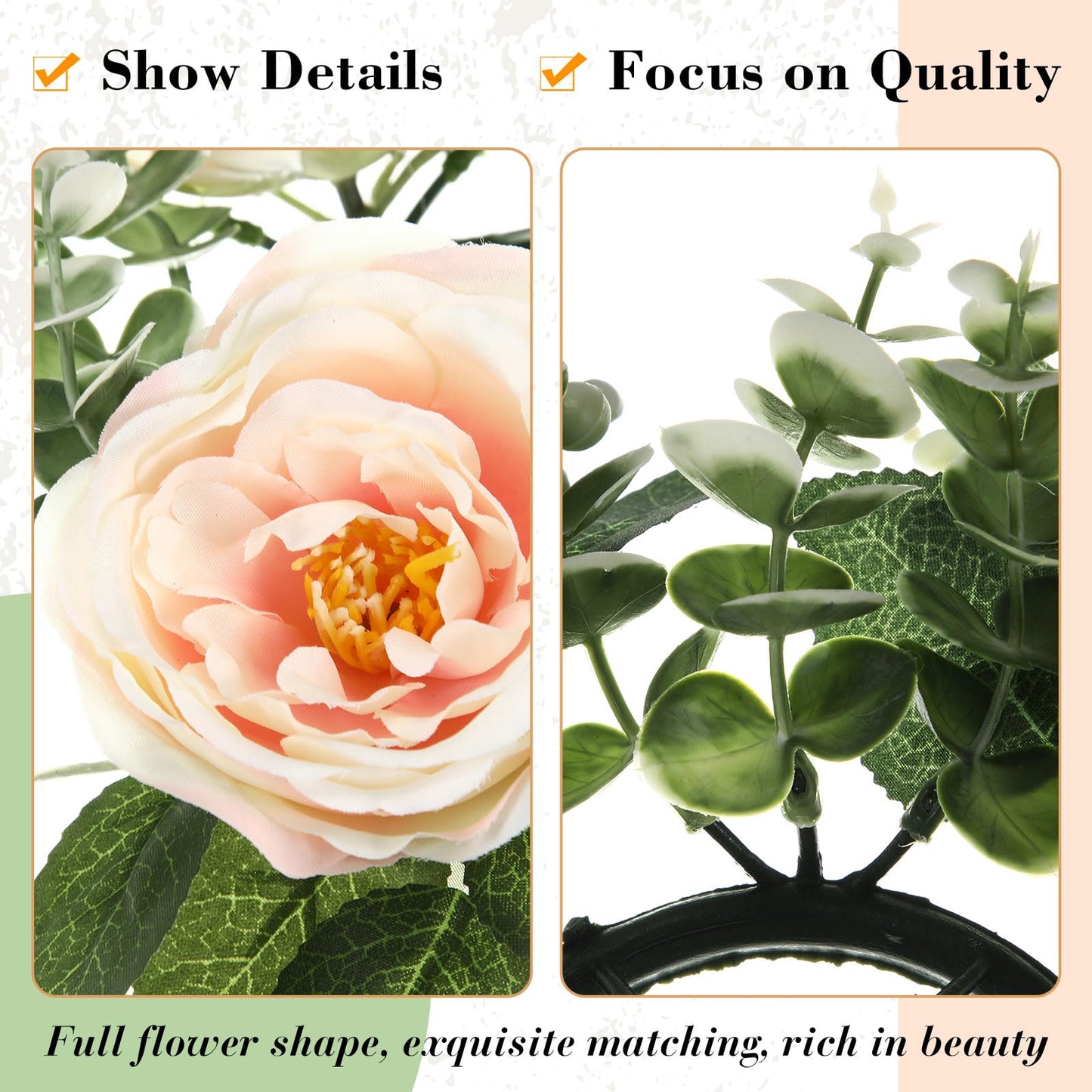 Yunlly 16 Set Rose Candle Rings Wreaths 3 Inch Center with Flameless LED Candles Artificial Rose Light Garland Fake Electric Votive Tealights Bulk Funeral Wedding Table Centerpieces Decor(Champagne)
