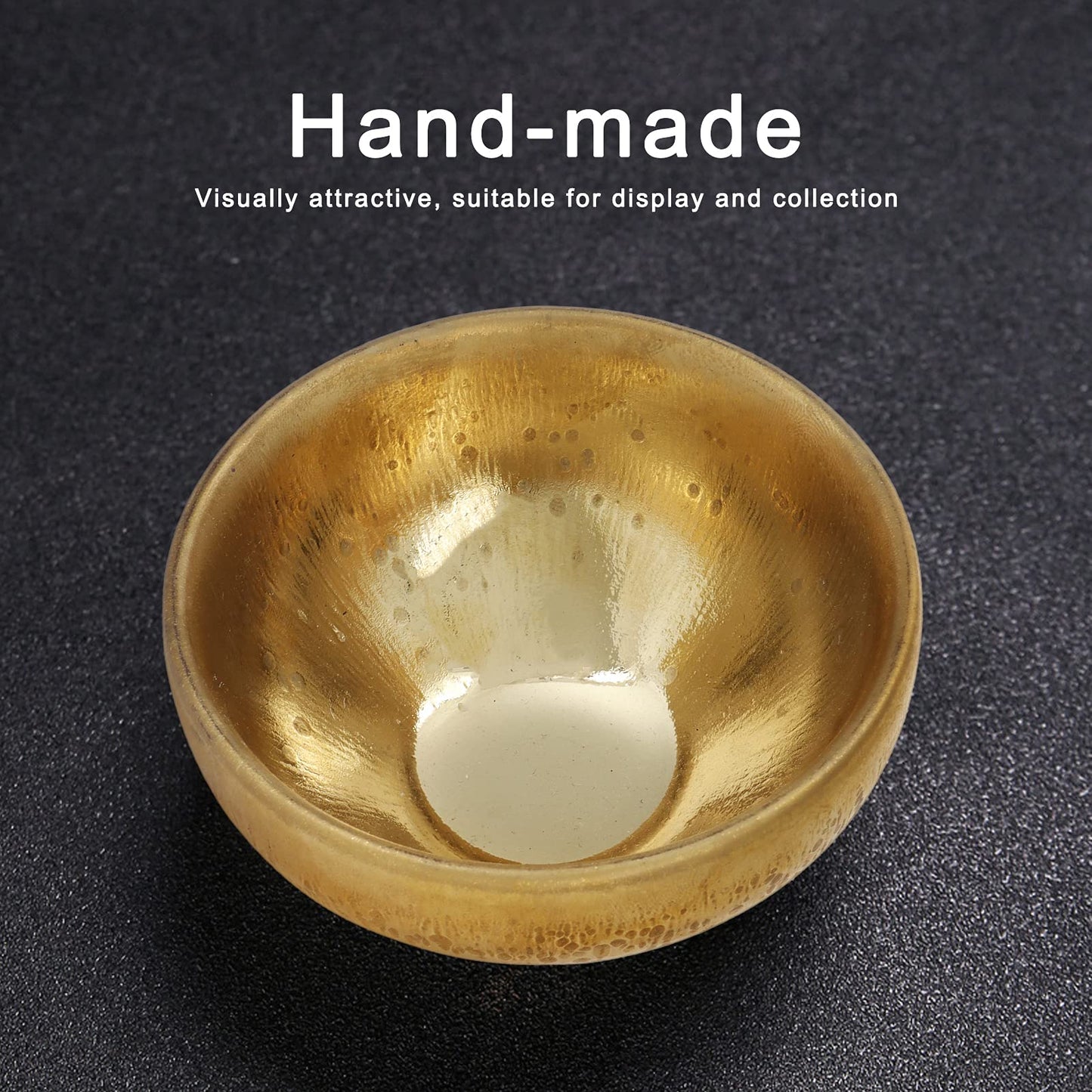 Alvinlite Jianzhan Tenmokus Porcelain Tea Cup Ceramic Tea Bowl with great glaze Chinese Tea Cup with Box for Cherish Crafts Gift(130mi)