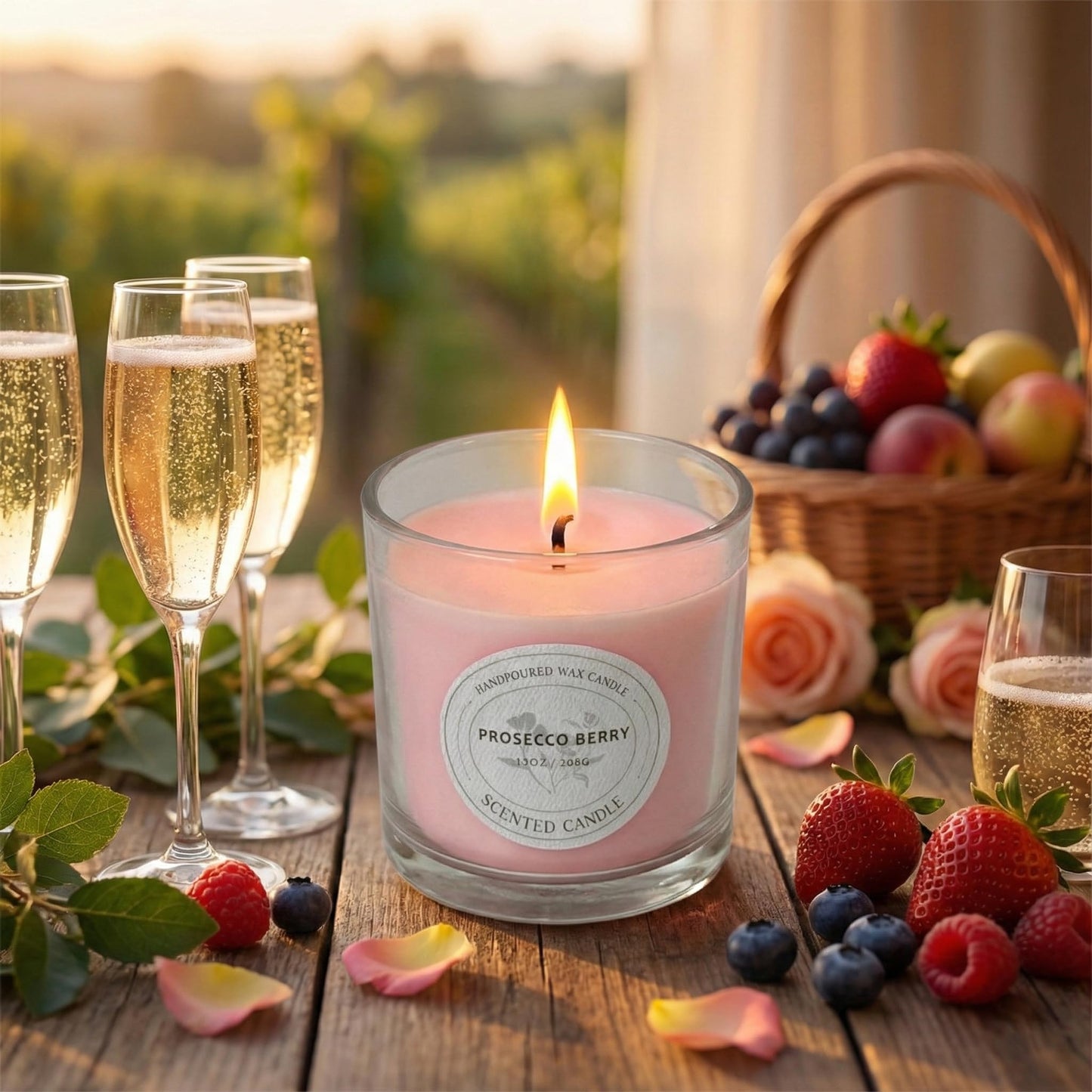Signature Scented Candle 13oz with Lid – CW Studio Color Sprayed Glass Jar, Clean Burn Soy & Paraffin Wax, Smokeless Long Burn, Home Decor & Gift Giving