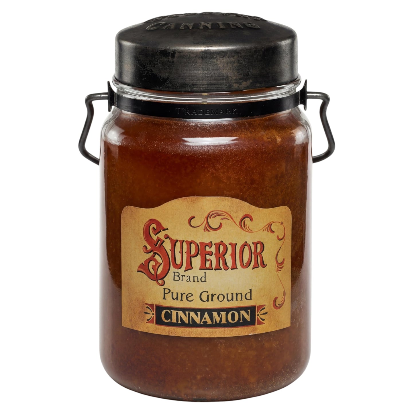 McCall’s Candles | Cinnamon | 26 oz Scented Candle | USA-Poured | Vintage Rustic Jar with Carrying Handle | Bold & Spicy Red-Hot Fragrance