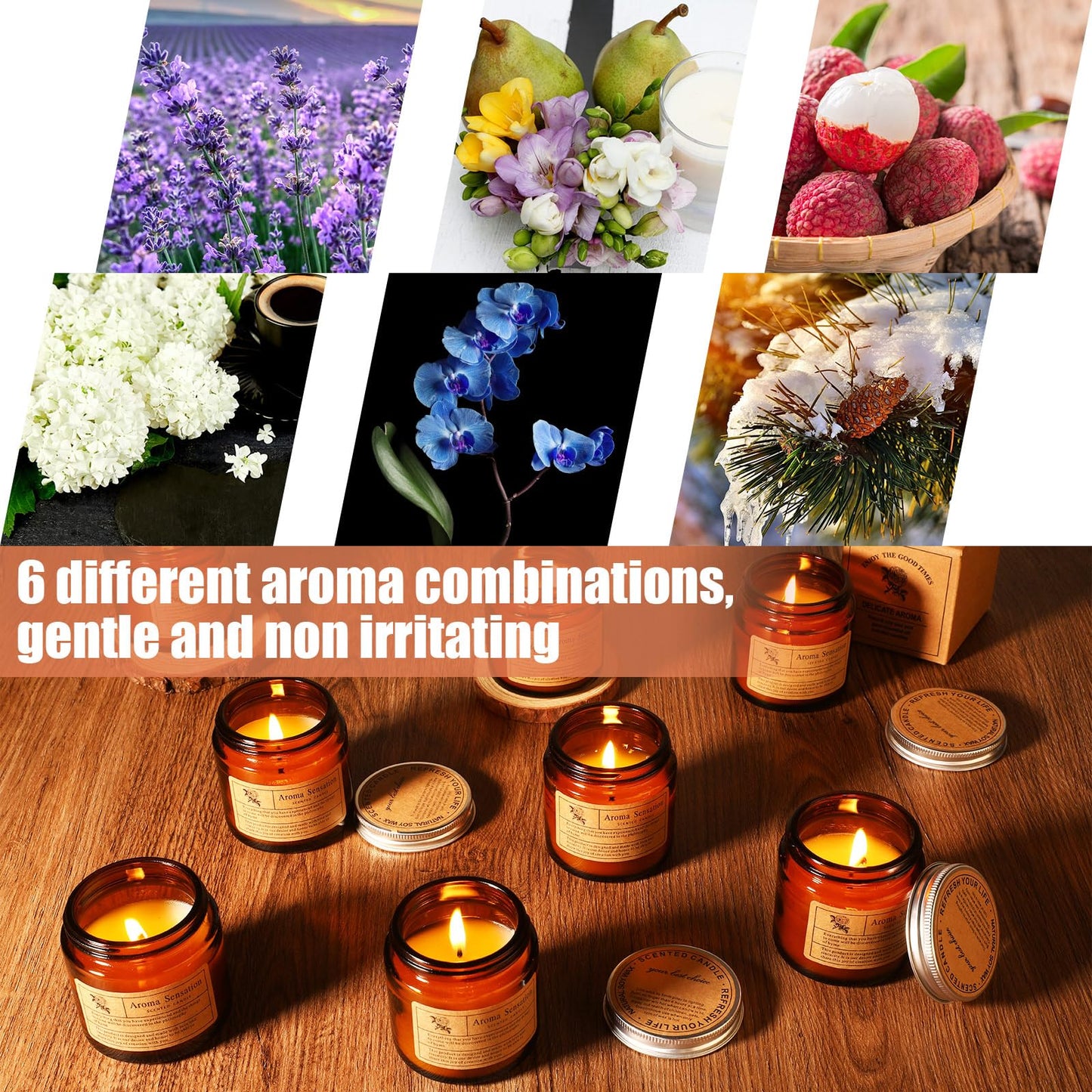 MTLEE 36 Pcs Scented Candles for Home Bulk Jar Candles Gift Set for Women Long Lasting Aromatherapy Candle for Birthday Teacher Thanksgiving Anniversary(Simple Style)