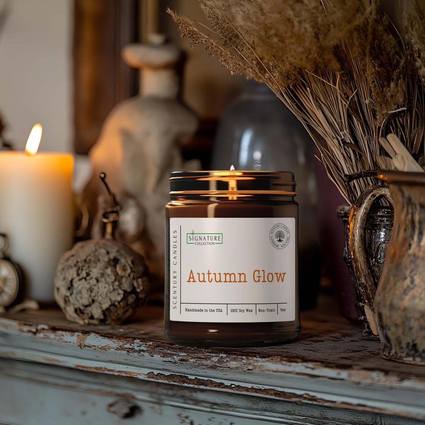 Autumn Glow Fall Scented Candle, Many Scents to Choose from, All Natural Non-Toxic Soy Wax, Handmade in The USA (Autumn Glow)