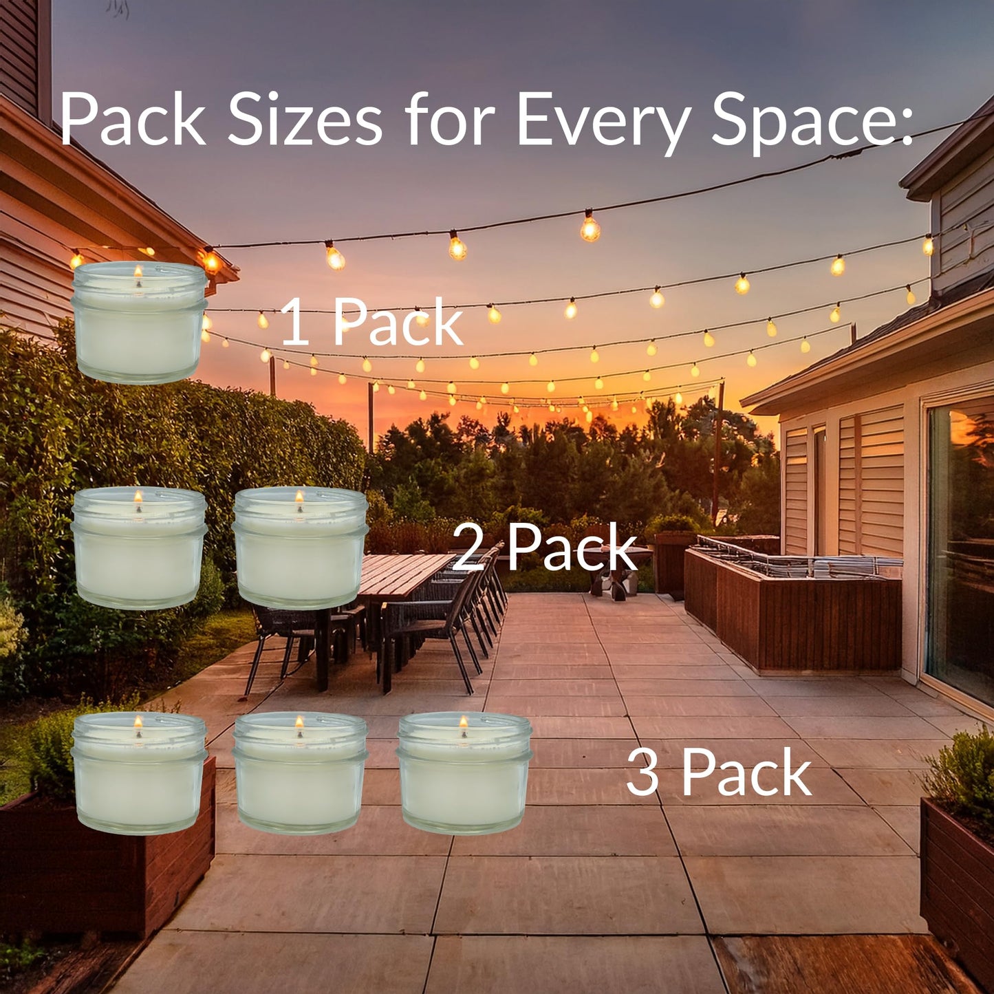 Best Bee Brothers Lemongrass + Verbena Citronella Candle, Outdoor Soy Candle, 3 Oz. (2 Pack)