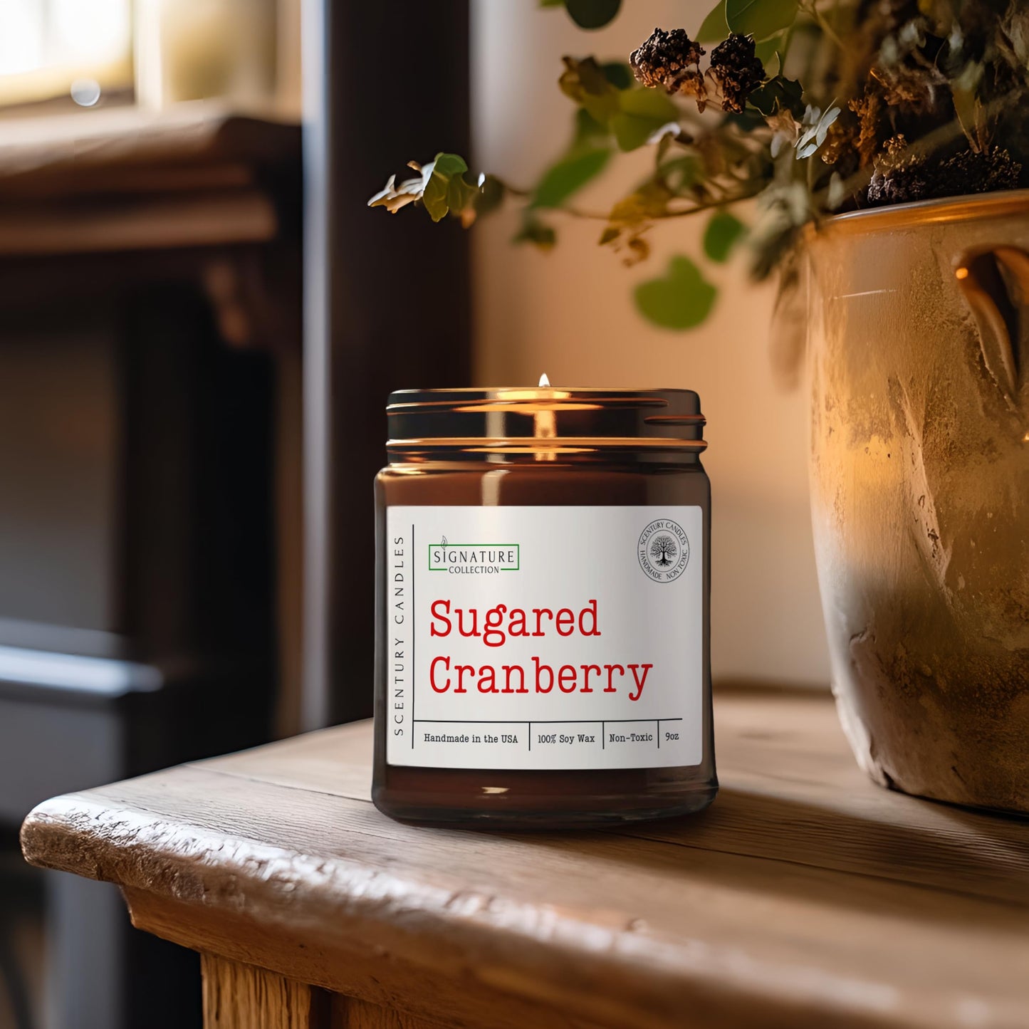 Sugared Cranberry Holiday Scented Candle, Many Scents to Choose from, All Natural Non-Toxic Soy Wax, Handmade in The USA (Sugared Cranberry)