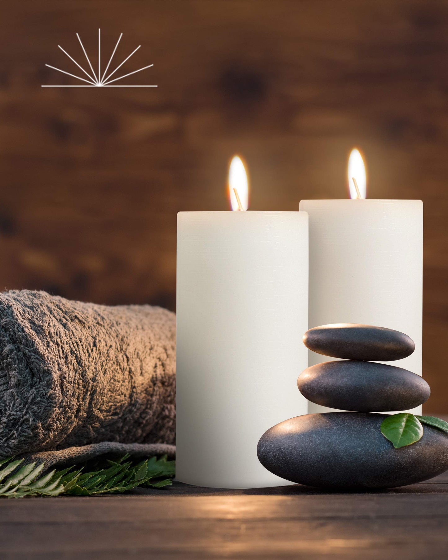 Mottled Pillar Candles by Bask - Set of 6-3" x 6" Dripless Unscented Candles in White for Home Decor, Relaxation & All Occasions