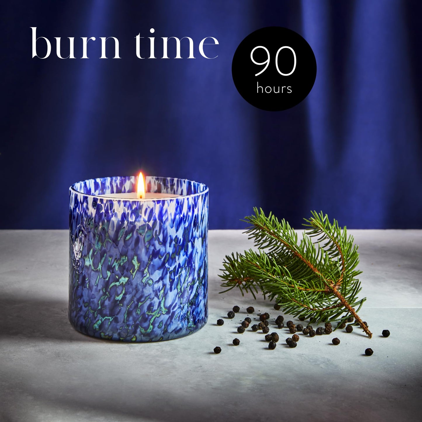 LAFCO New York Signature Candle, Balsam Black Pepper - 15.5 oz - 90-Hour Burn Time - Reusable, Hand Blown Glass Vessel - Made in The USA