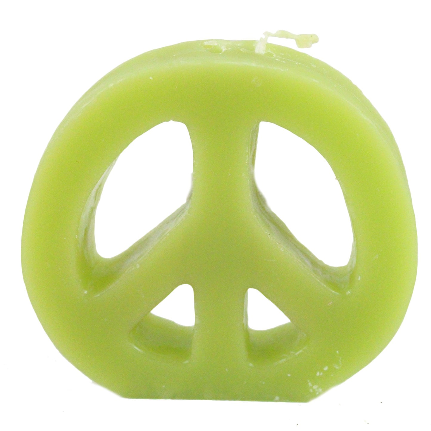 Candlestock Handmade Colorful Peace Sign Candle - Red - Yellow - Green - Blue - Lavender - Pink (Green)