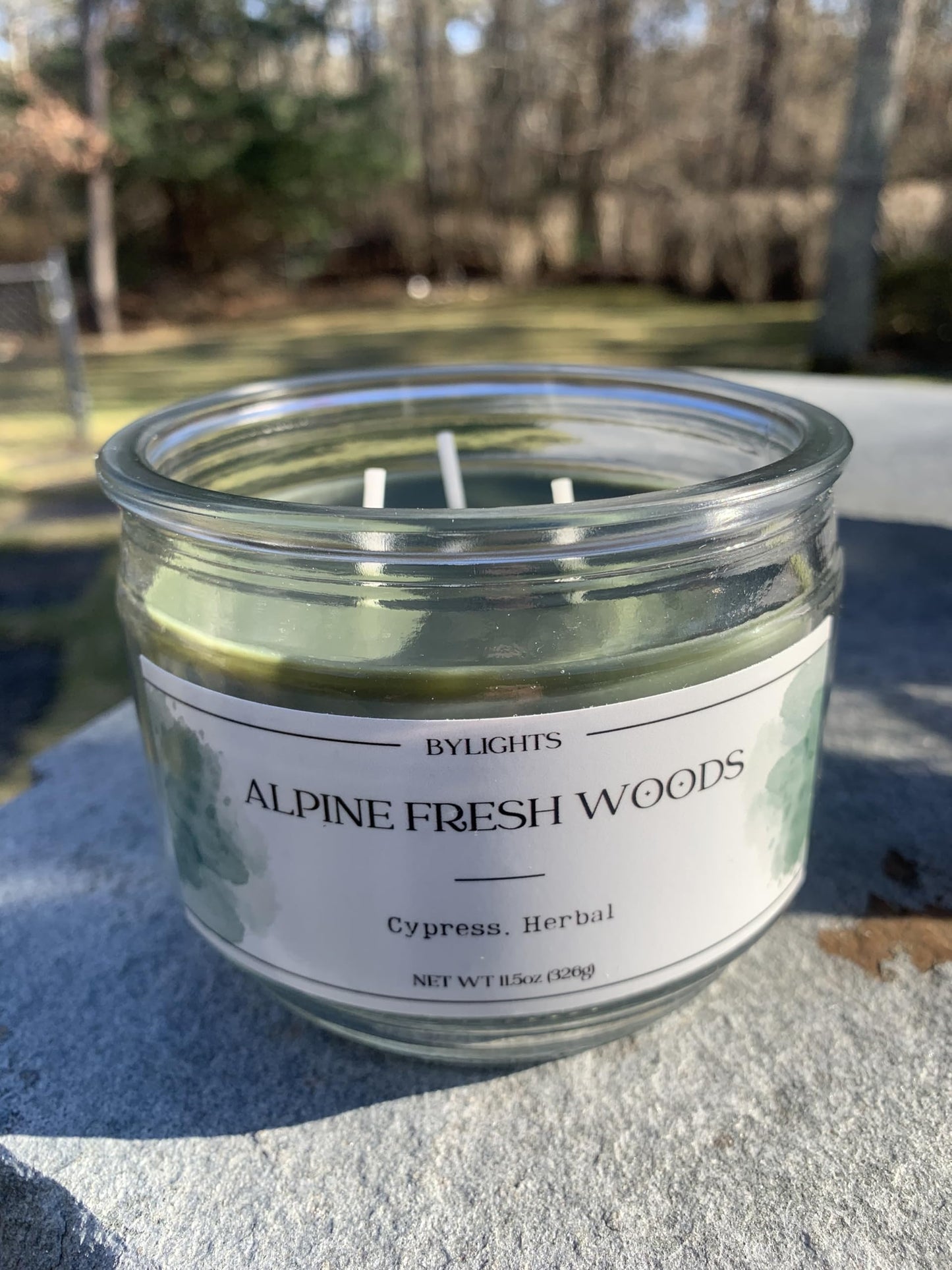 Velvet Apple Ember, Soy Wax Scented Candle, 11.5oz, 3 Wicks (Alpine Fresh Woods)