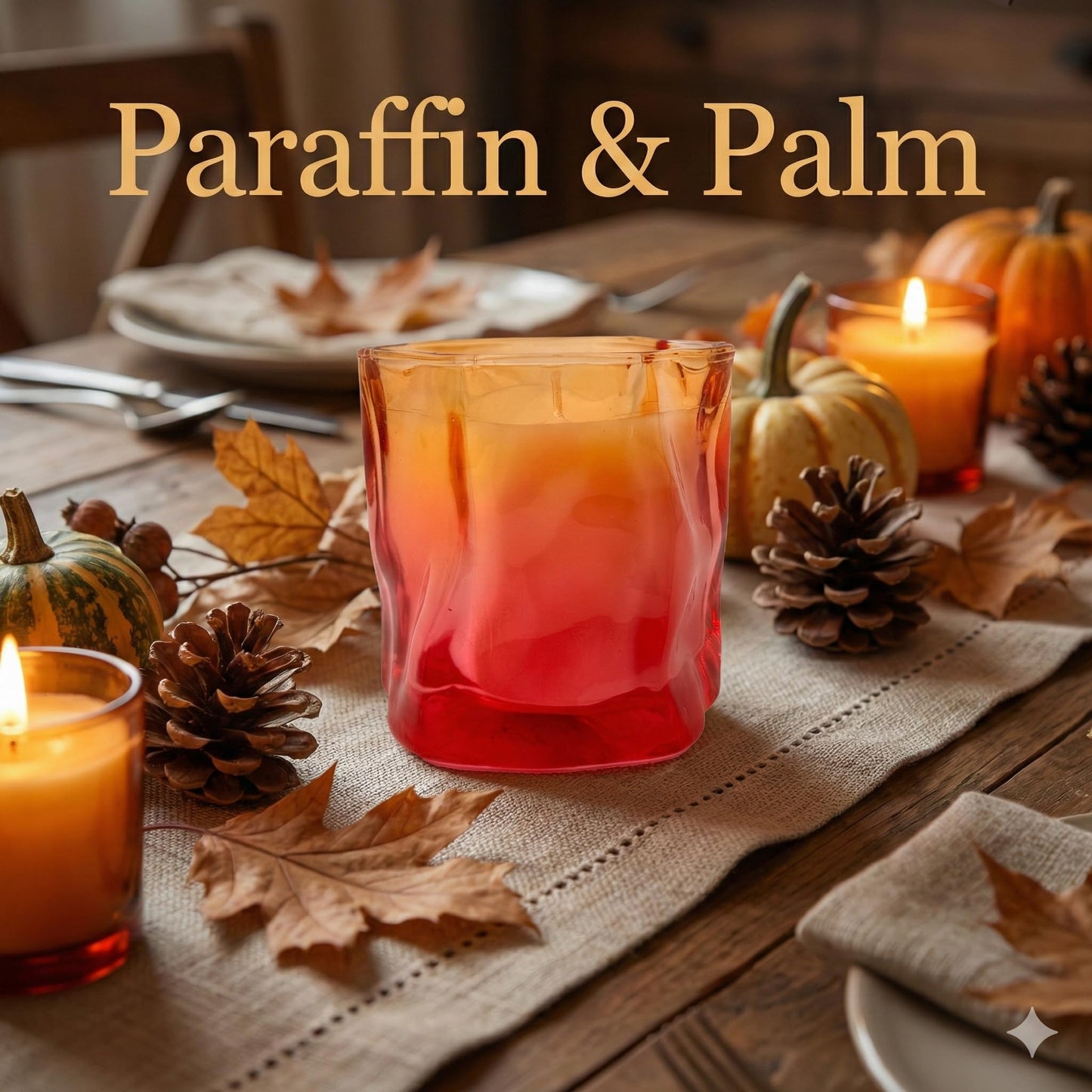 Signature Scent Ombre Jar Candle 4.5oz – CW Studio Hand-Poured Palm & Paraffin Wax, Up to 23 Hour Burn, Dust Cover Lid, Clean Burn Home Decor & Gift