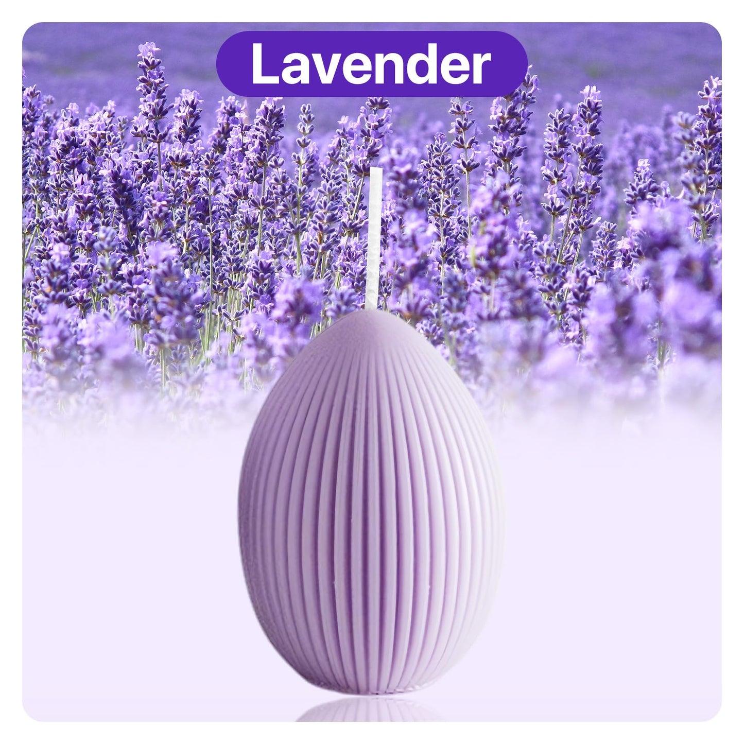 Fieldspark Easter Bunny Candles Purple Set, 2.5'' x 4.5'' Flower & Fruit Scented Candles, Cute Rabbit Shaped Easter Gifts for Kids, Home Decor, Spring Celebration, 2 Pcs