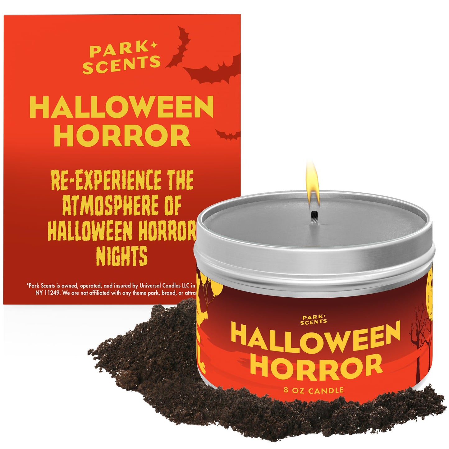 Park Scents Halloween Horror Candle – Spooky Fog-Scented Halloween Candle – Decor and Fall Birthday Gifts for Adults, Men, Women, Sister, Best Friend – 100% Vegan Soy Wax – Handmade in USA
