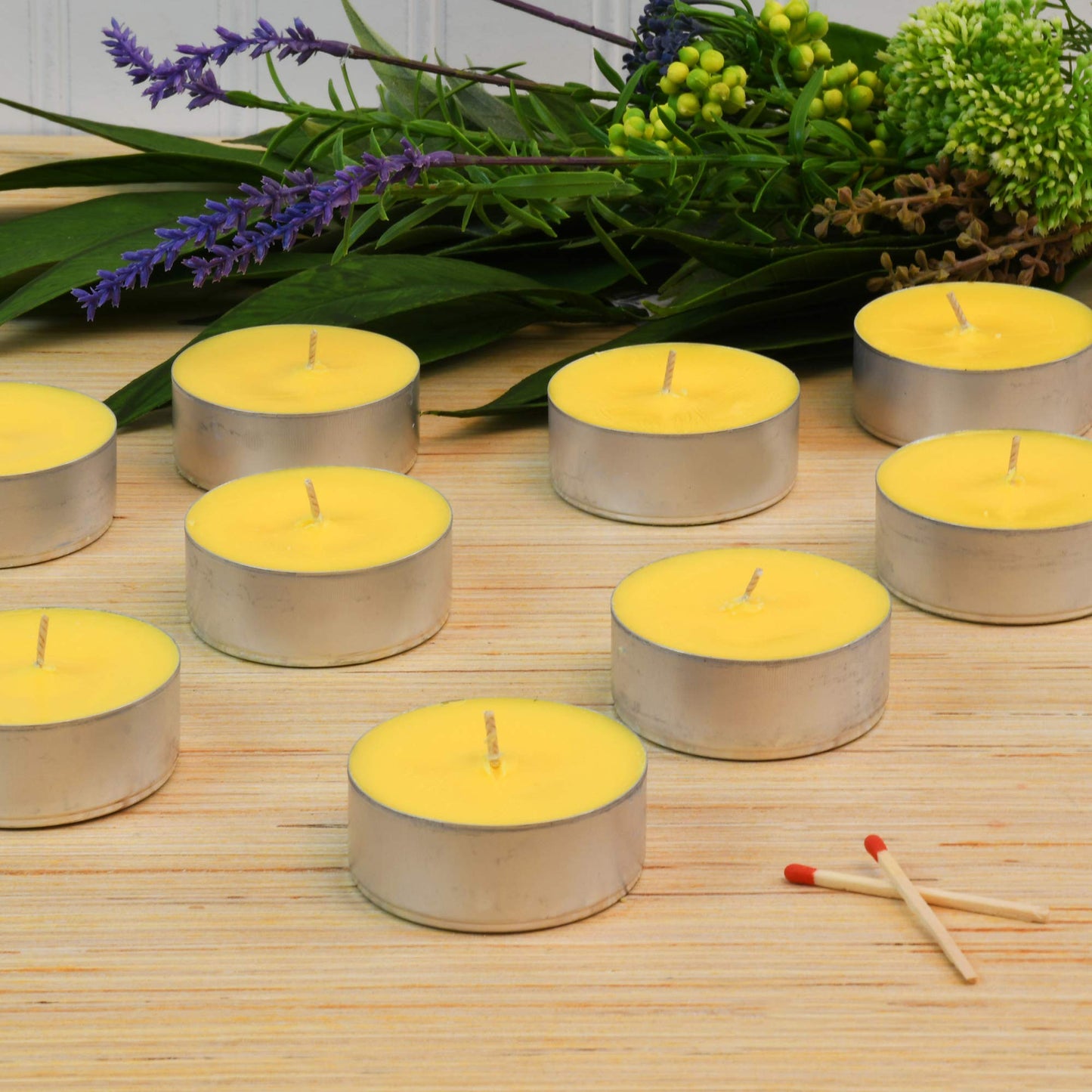 LumaBase Extra Large Citronella Tea Light Candles - Set of 24