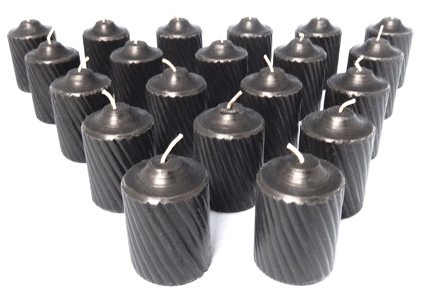 General Wax 15 Hour Scented Votive Candles 20 Candles Per Box with Texured Finish (Night Black Magic Scent)