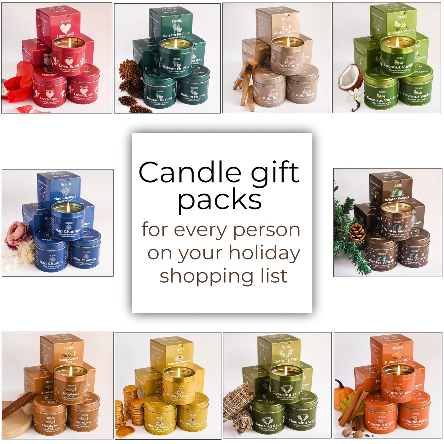Sandalwood Oud - Scented Candles for Men - Pack of 3 x 5oz Natural Soy Clean Organic Non Toxic - Masculine Scent Gifts - Candel for Home Bedroom Bathroom Apartment Room Décor - New House Essentials