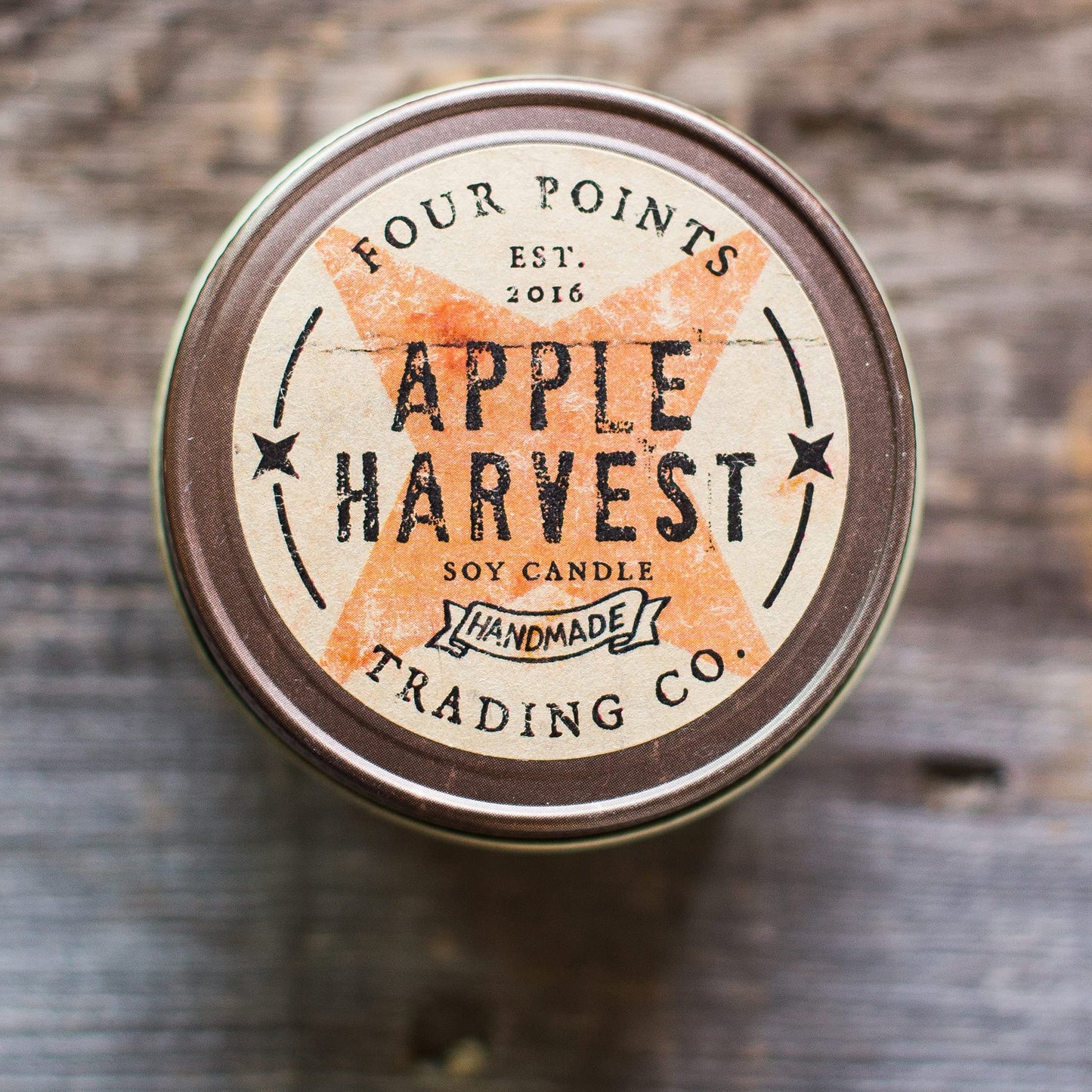 Four Points Trading Co. Apple Harvest 4 Oz Scented Soy Aromatherapy Candle w/Jar