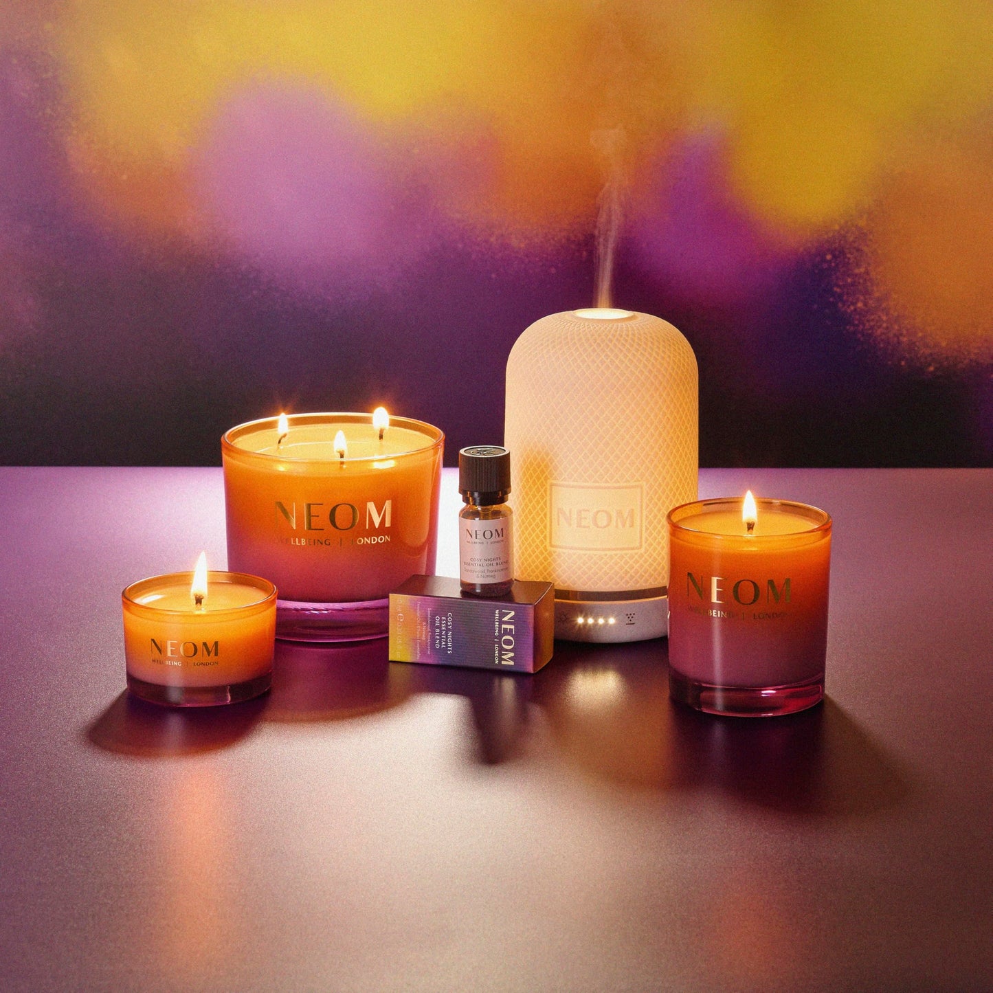 NEOM Cosy Nights Candle,1 Wick | Sandalwood, Frankincense & Nutmeg I 100% Naturally derived Wax I 100% Natural fragrances I Relaxing