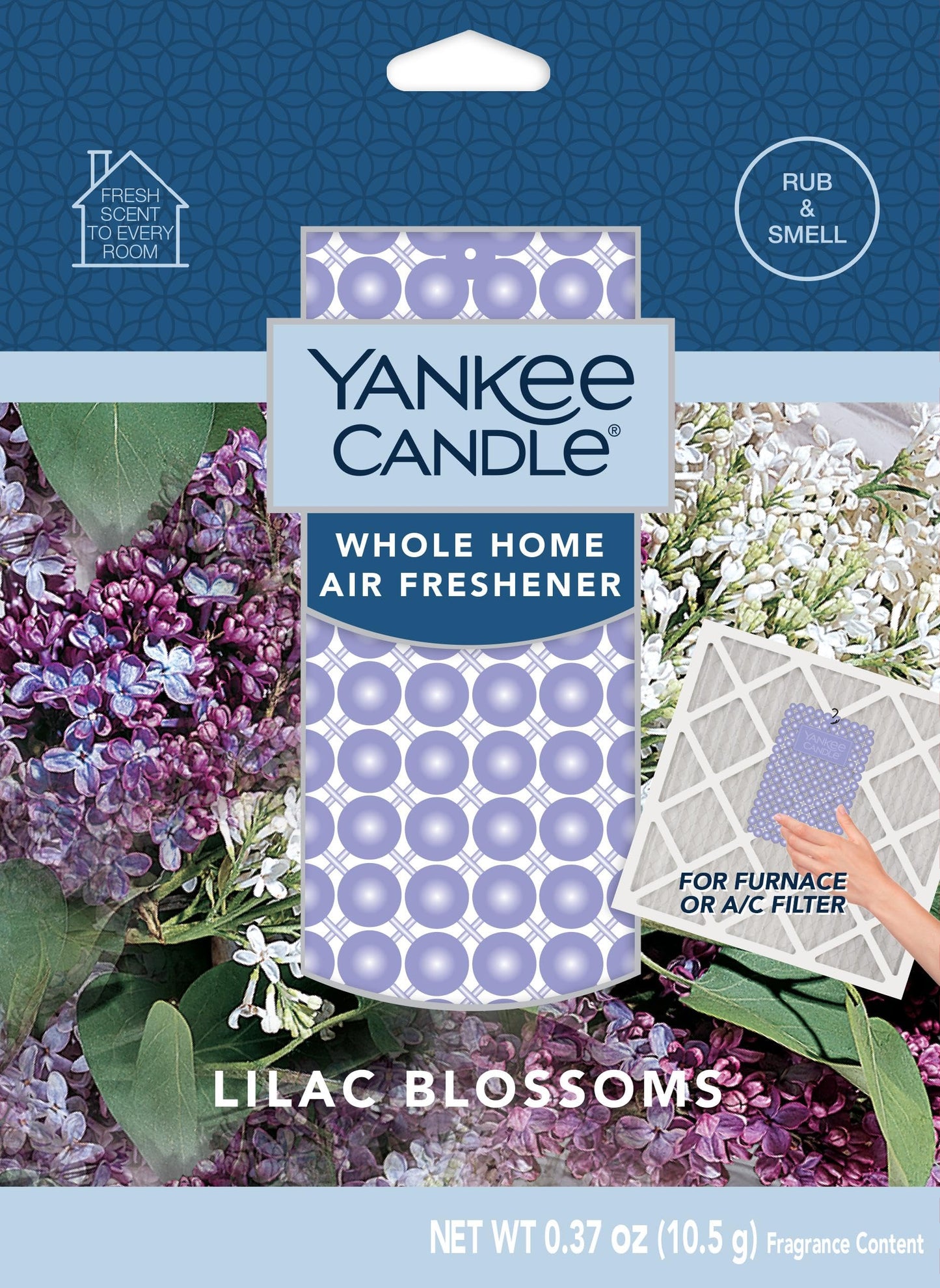 Yankee Candle Whole Home Air Freshener, Long Lasting Odor Eliminating Fragrance for Home, Continuous Room Freshener, Lilac Blossoms (Pack of 1)