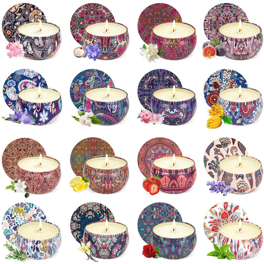 16 Pack Scented Candles Gifts Set for Women, Aromatherapy Candles Pack Soy Wax Candle,Candles Bulk for Festival, Bridesmaid, Birthday, Valentine's, Mother's Day, Bath, Yoga