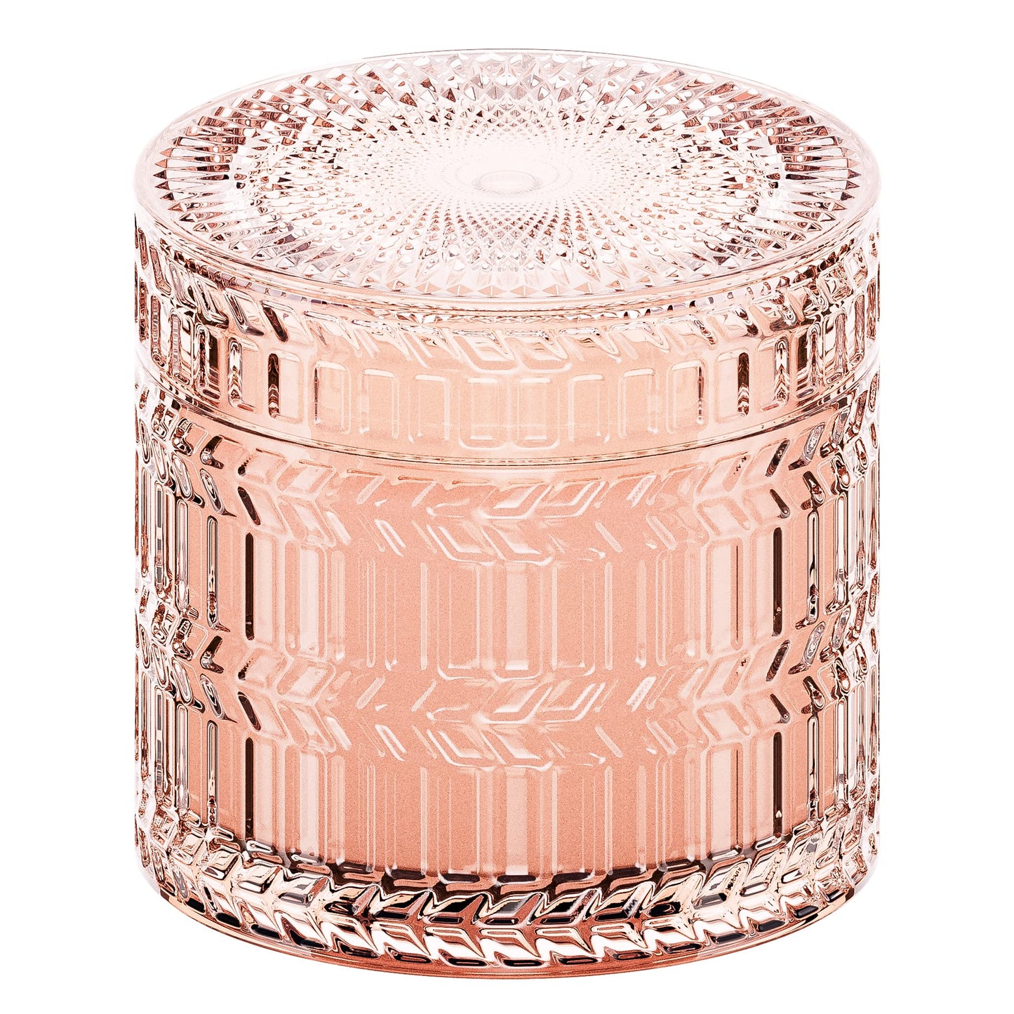 HIDDEN LABEL Sandalwood Rose Scented Candle, 7.4 oz Soy Wax Wood Wick Candle, 55Hours Clean Burn,Pink Decorative Jar Candle for Home, Bedroom, Bathroom, Gifts for Women