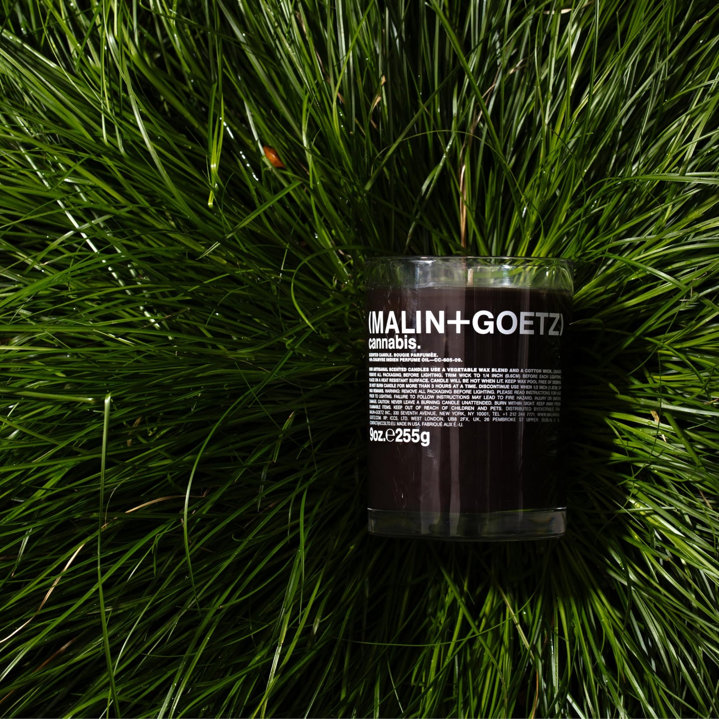 MALIN+GOETZ Cannabis Candle, 9 oz. – Rich & Earthy Aroma Fragrance Scented Candle, Natural Wax Blend, Vegan & Cruelty Free, Single Wick Candle, Lasts 60 Hours
