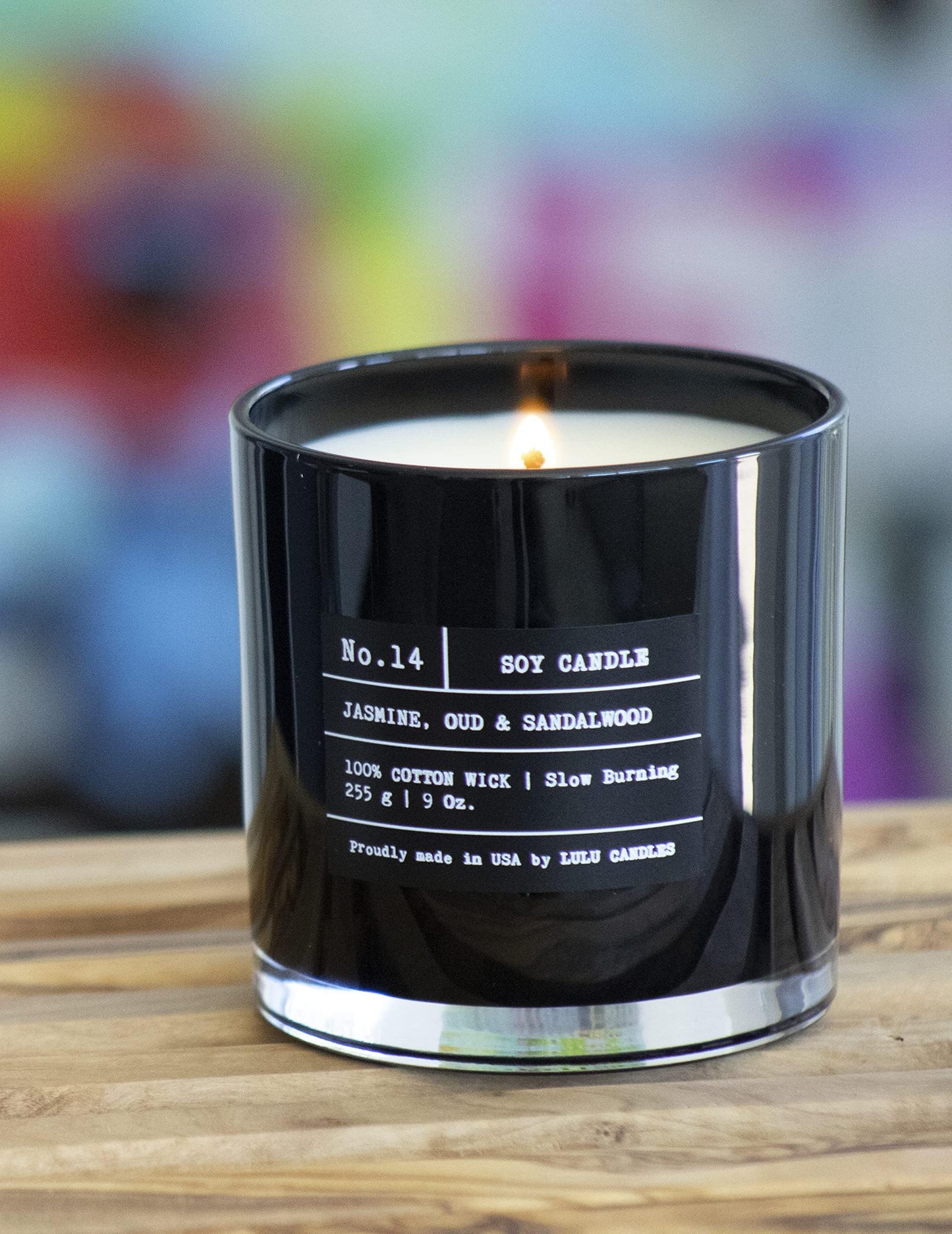 Lulu Candles | Jasmine, Oud & Sandalwood | Luxury Scented Soy Jar Candle | Hand Poured in The USA | Highly Scented & Long Lasting (9 Oz. 2 Pack)