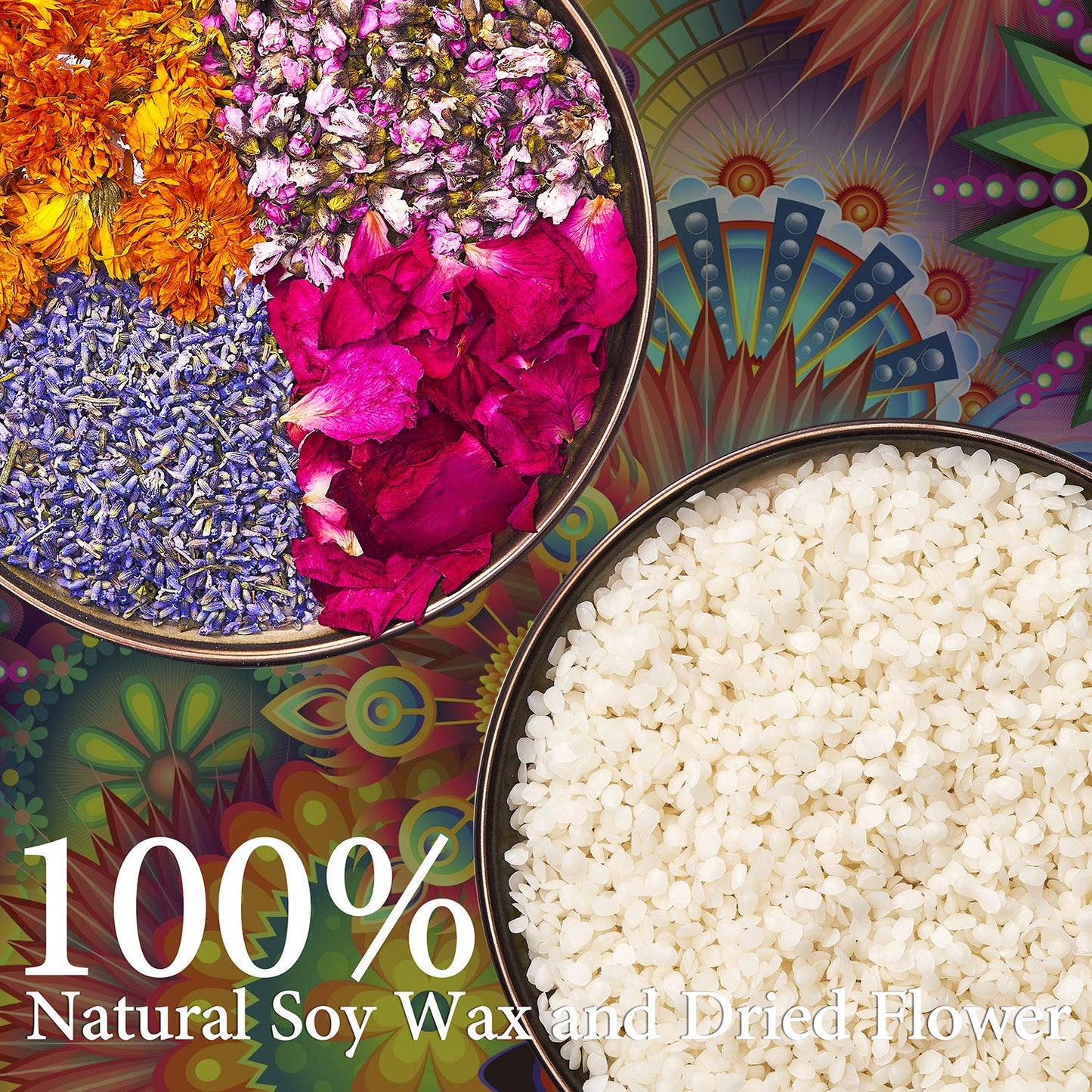 Lucky Goddness Candle Making Kit, Candle Making Supplies with Soy Wax for Candle Making Beginners
