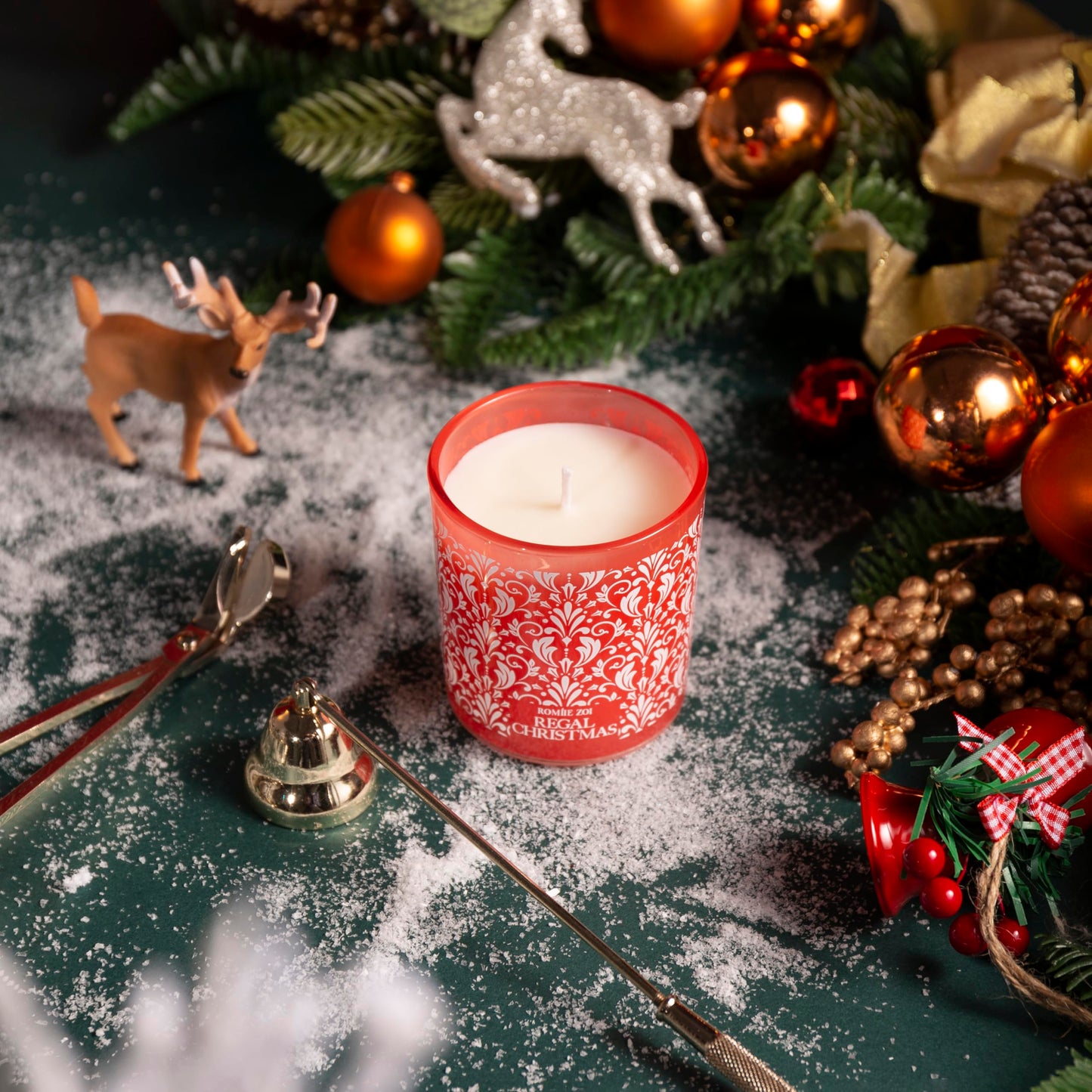 ROMIIE ZOI Christmas Scented Jar Candle - 6oz Soy Wax Candle - Infused with Floral Aroma - with Beautiful Keepsake Box Special for Holiday Gifts
